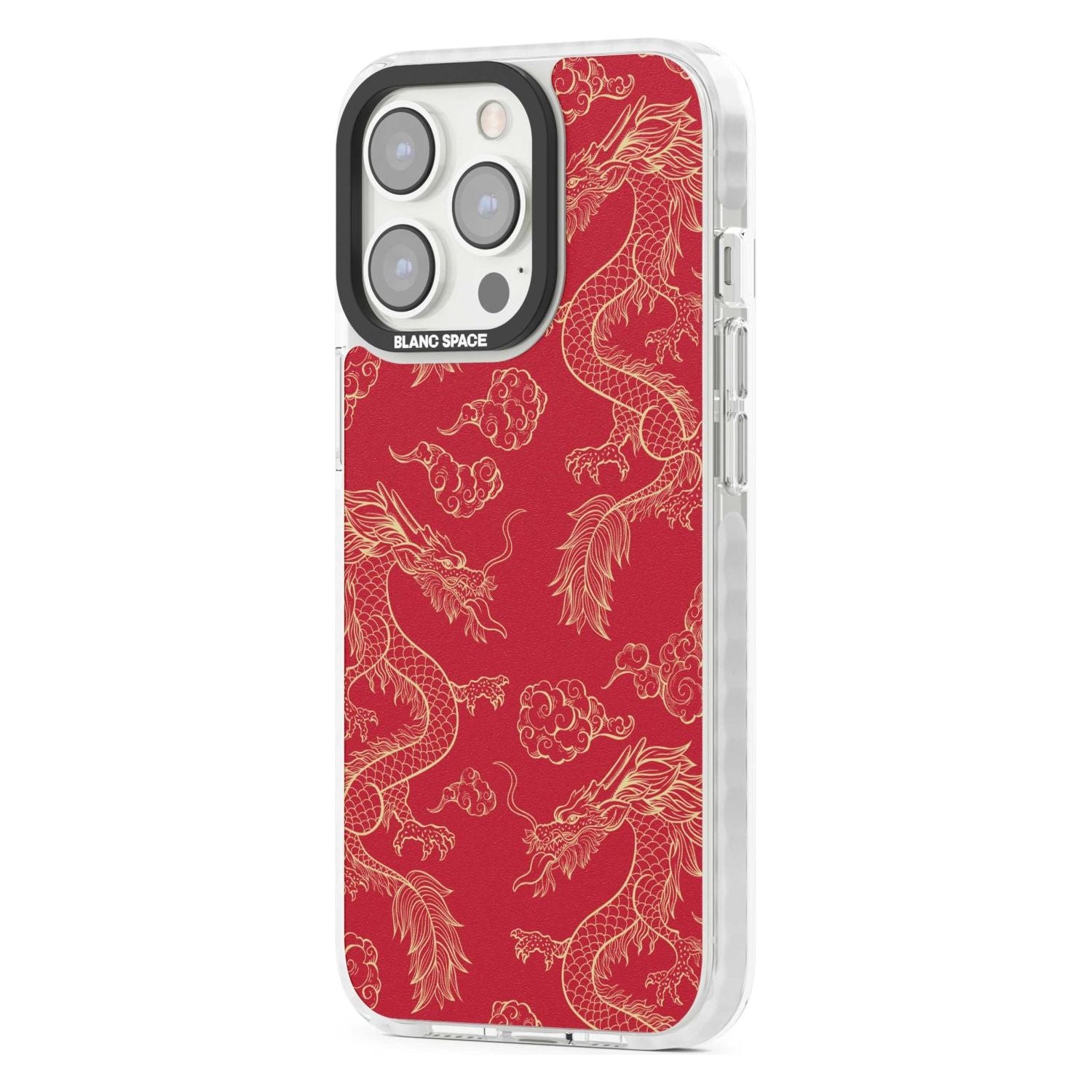 Red And Gold Dragon Pattern