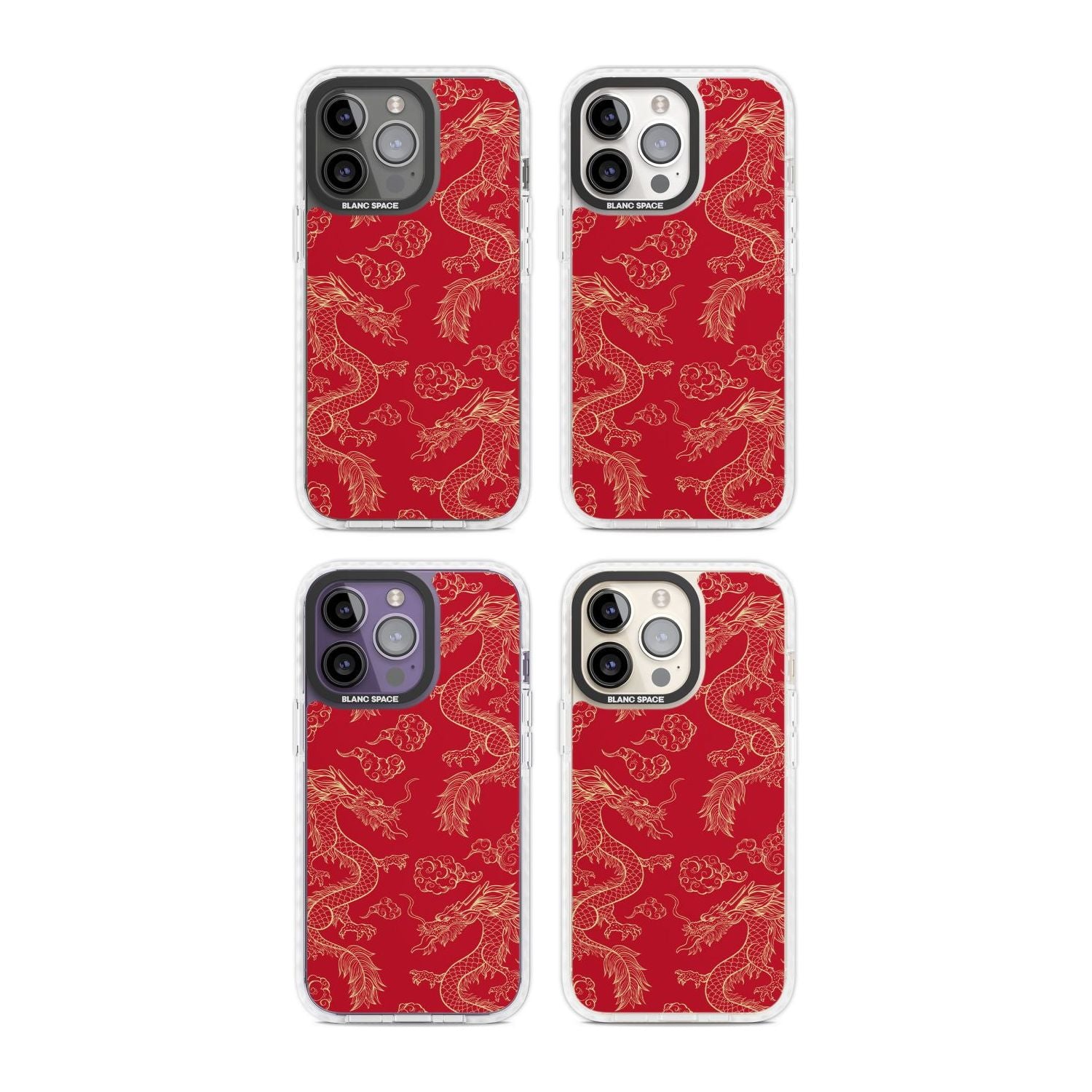 Red And Gold Dragon Pattern