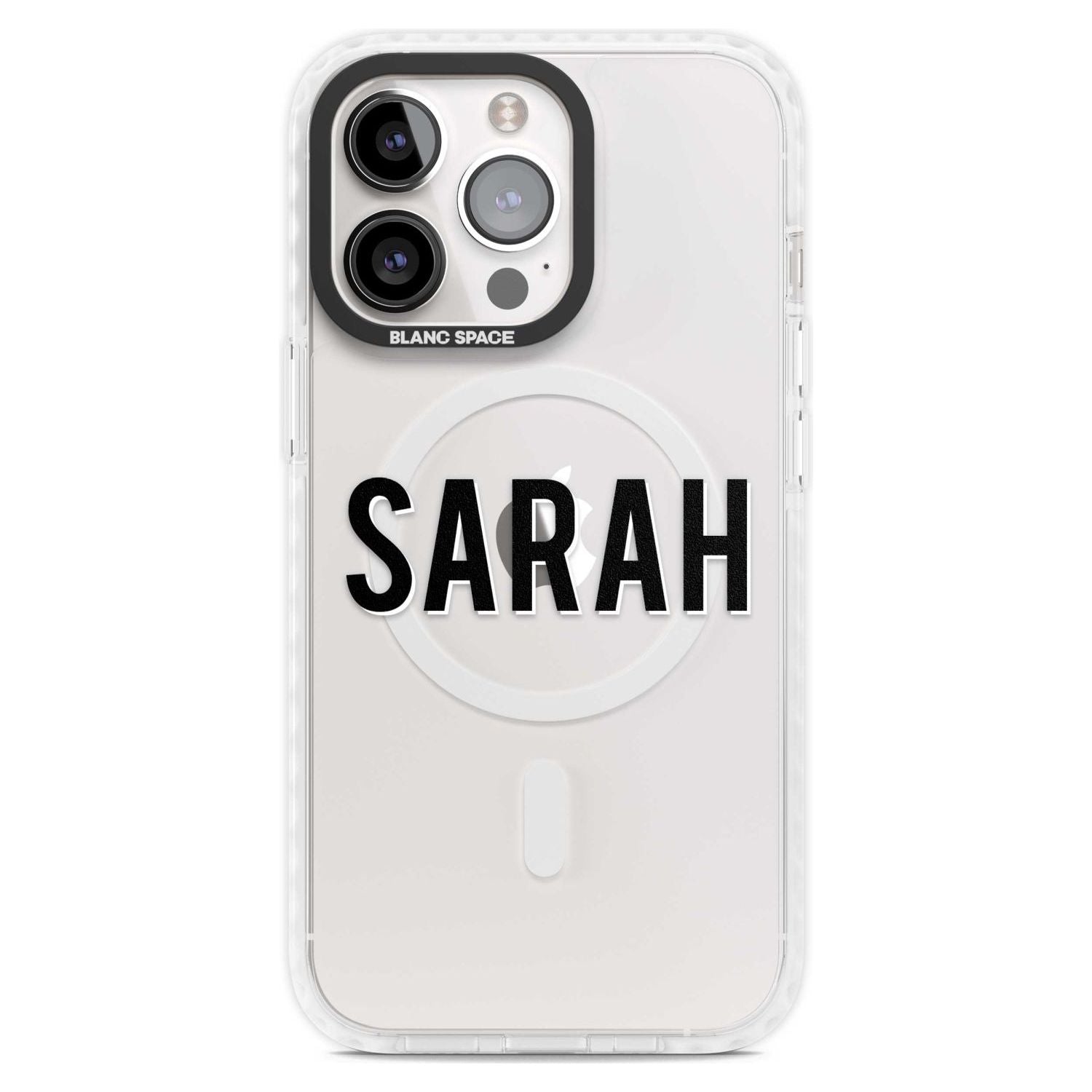 Personalised Clear Text 1A Custom Phone Case iPhone 15 Pro Max / Magsafe Impact Case,iPhone 15 Pro / Magsafe Impact Case Blanc Space