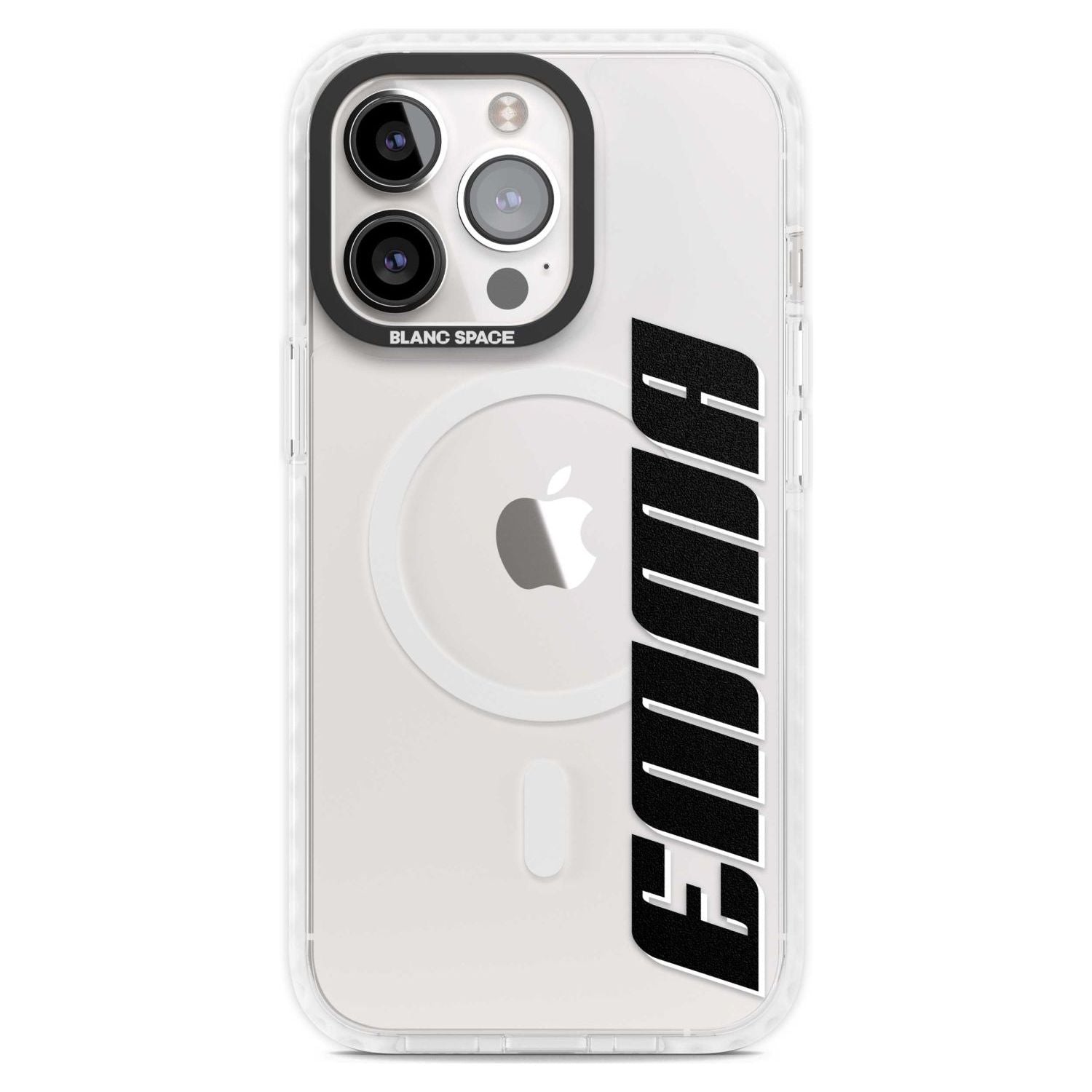 Personalised Clear Text 4A Custom Phone Case iPhone 15 Pro Max / Magsafe Impact Case,iPhone 15 Pro / Magsafe Impact Case Blanc Space