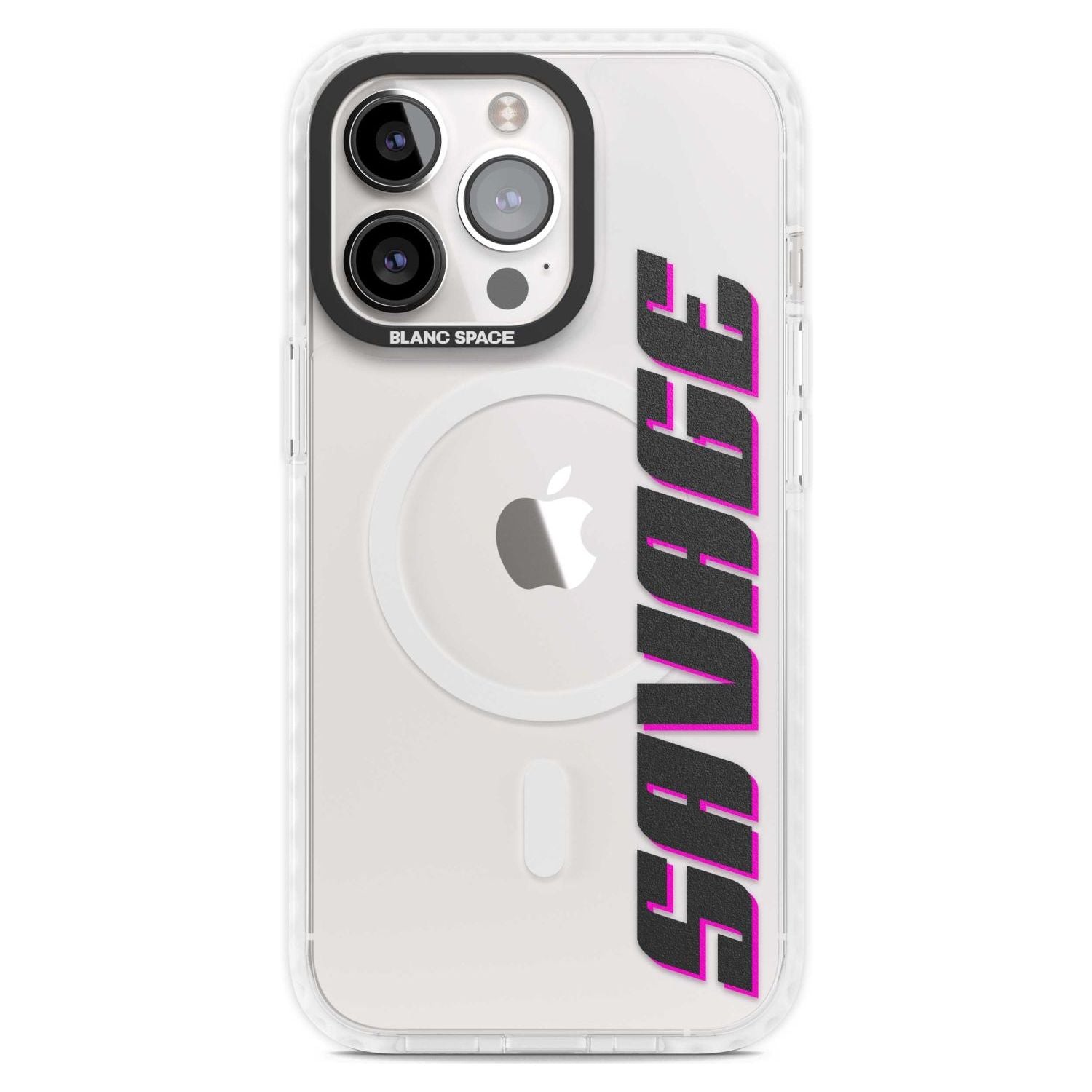 Personalised Clear Text 4C Custom Phone Case iPhone 15 Pro Max / Magsafe Impact Case,iPhone 15 Pro / Magsafe Impact Case Blanc Space