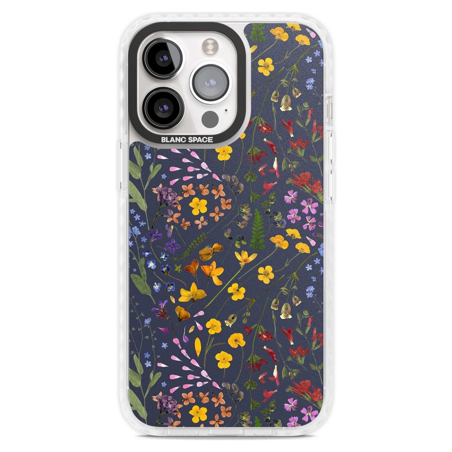 Wildflower Leaves Cluster Navy