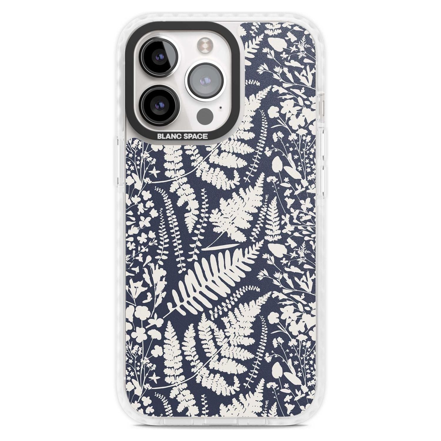 Wildflowers & Ferns On Navy