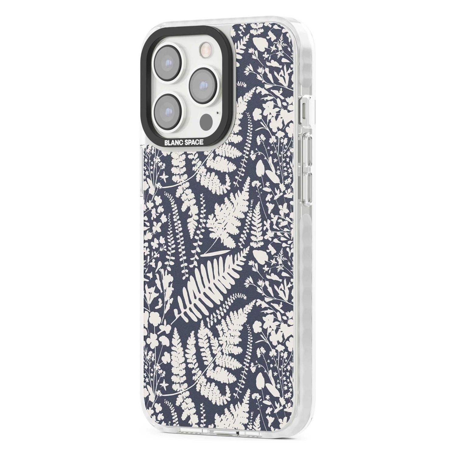 Wildflowers & Ferns On Navy