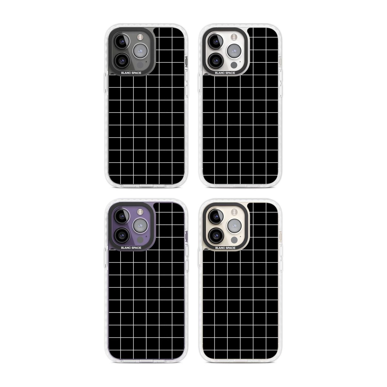 Minimalist Grid Pattern Black