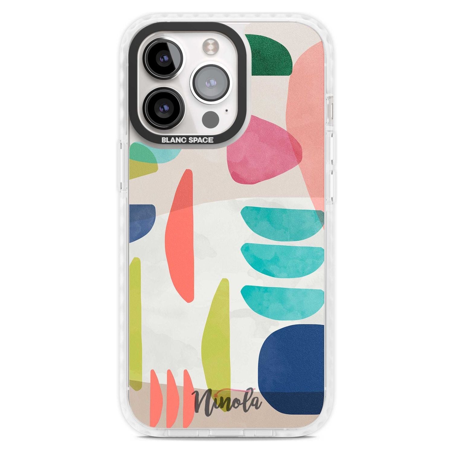 Organic Bold Shapes Phone Case iPhone 15 Pro Max / Magsafe Impact Case,iPhone 15 Pro / Magsafe Impact Case Blanc Space