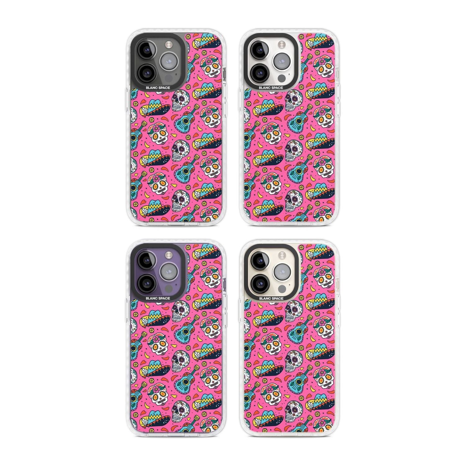 Pink Day Of The Dead Pattern