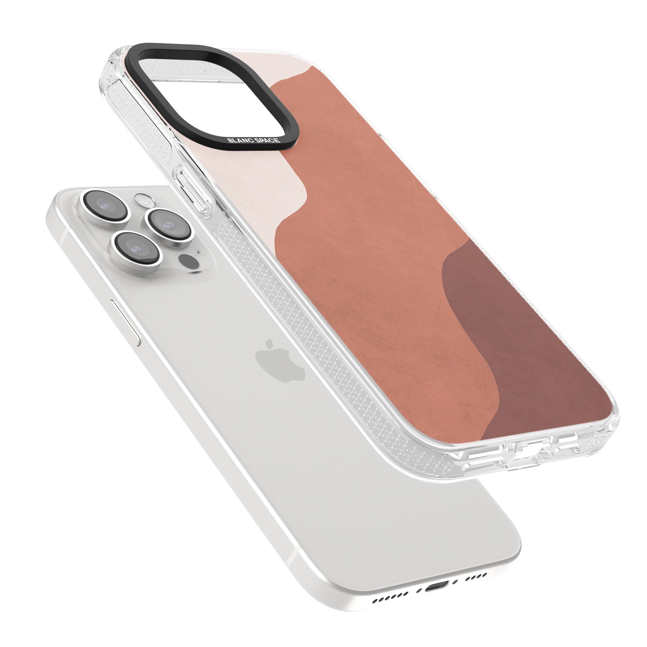 Lush Abstract Watercolour Design #3 iPhone 15 Pro Max / 15 Pro / 14 Pro Max / 14 Pro / 13 Pro Clear Case Impact Air - Blanc Space