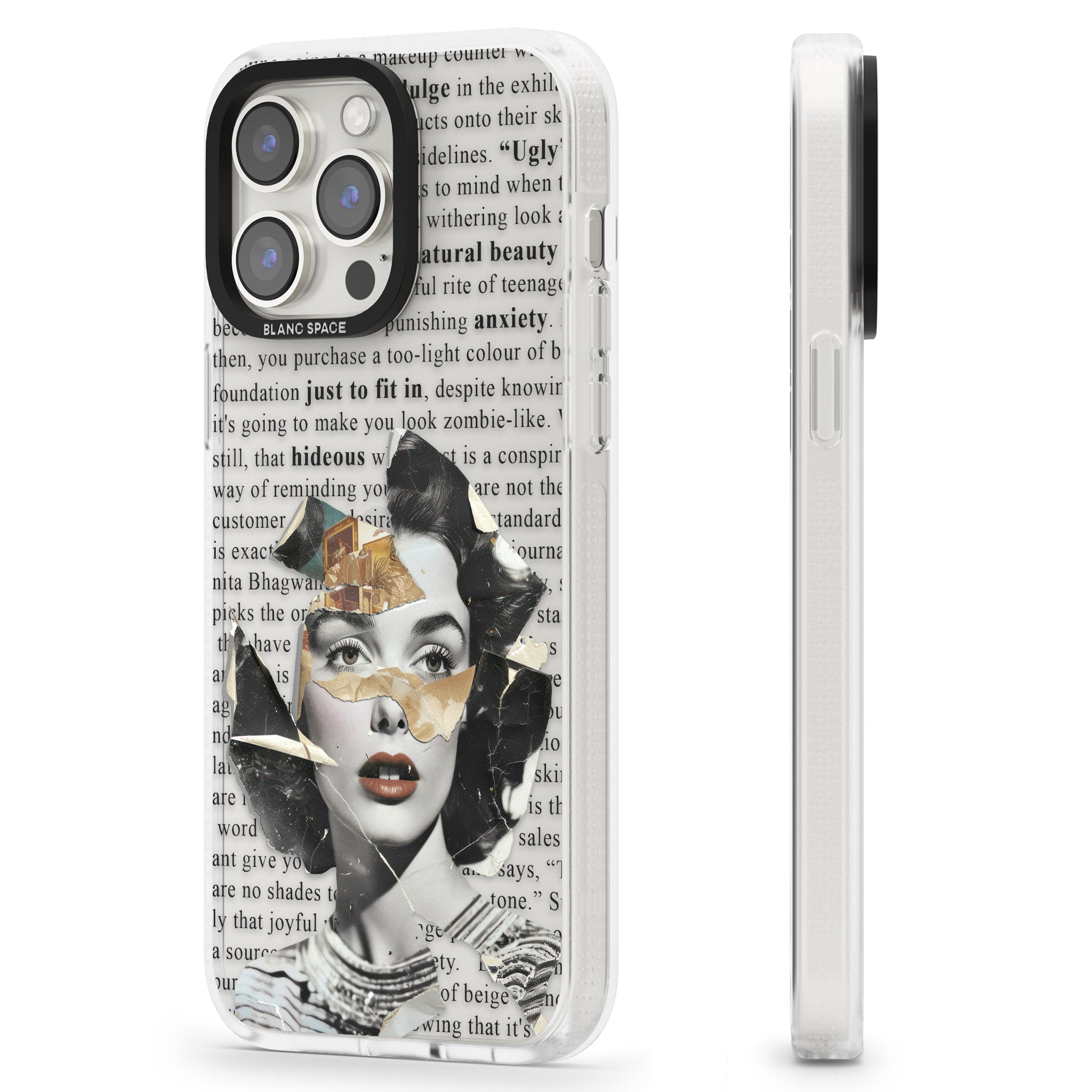 Beauty is Within iPhone 15 Pro Max / 15 Pro / 14 Pro Max / 14 Pro / 13 Pro Clear Case Impact Air - Blanc Space