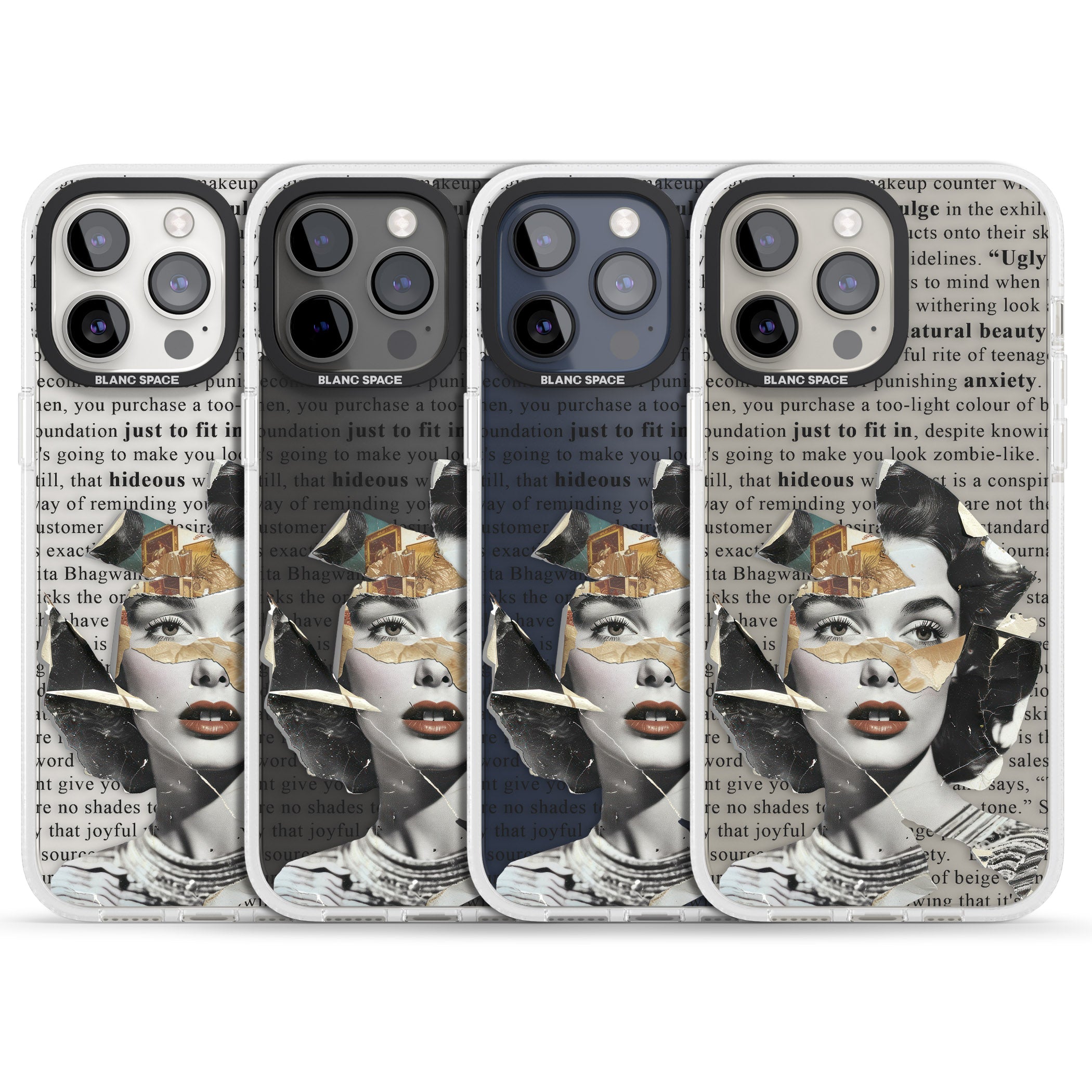 Beauty is Within iPhone 15 Pro Max / 15 Pro / 14 Pro Max / 14 Pro / 13 Pro Clear Case Impact Air - Blanc Space