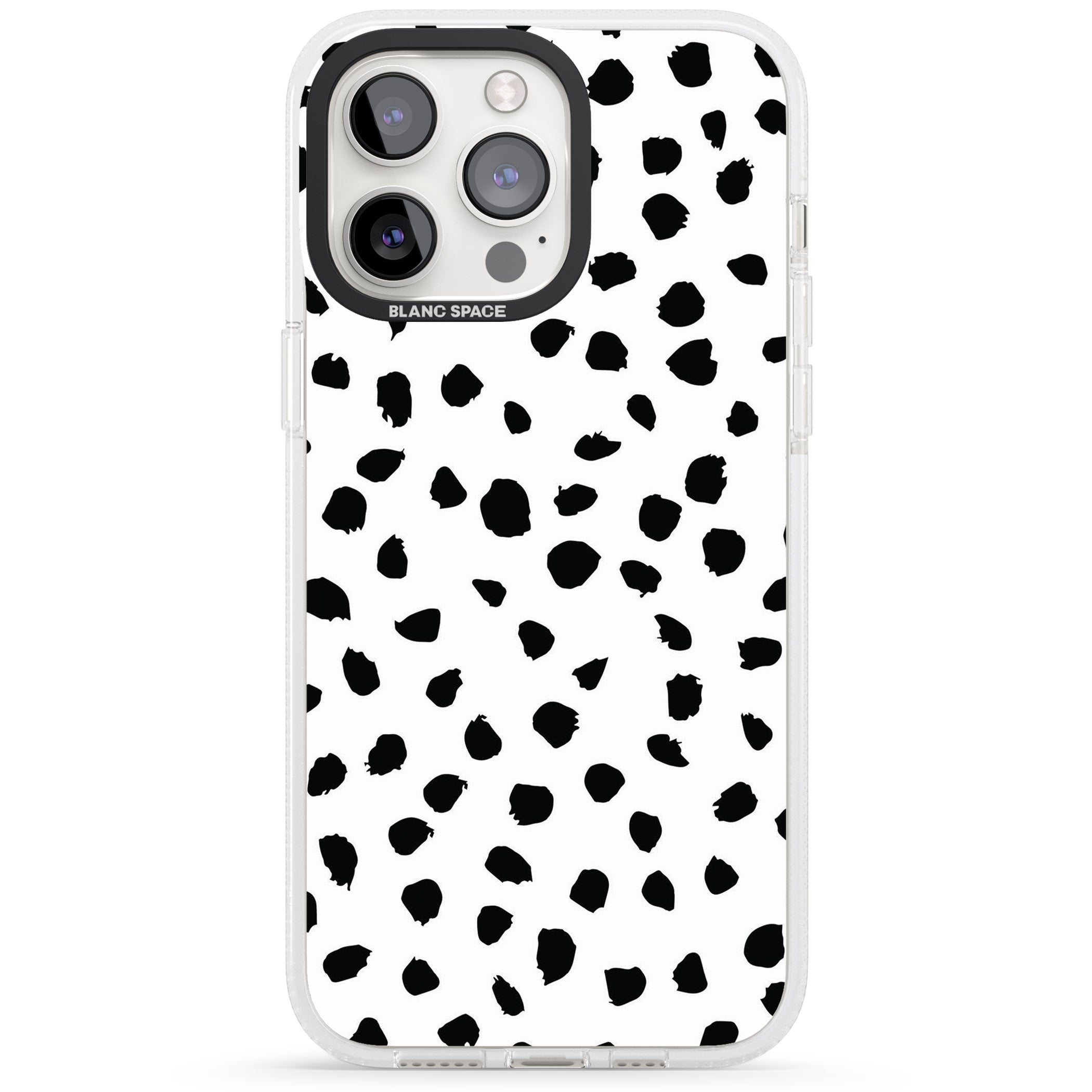 Dalmatian Print iPhone 15 Pro Max / 15 Pro / 14 Pro Max / 14 Pro / 13 Pro Clear Case Impact Air - Blanc Space