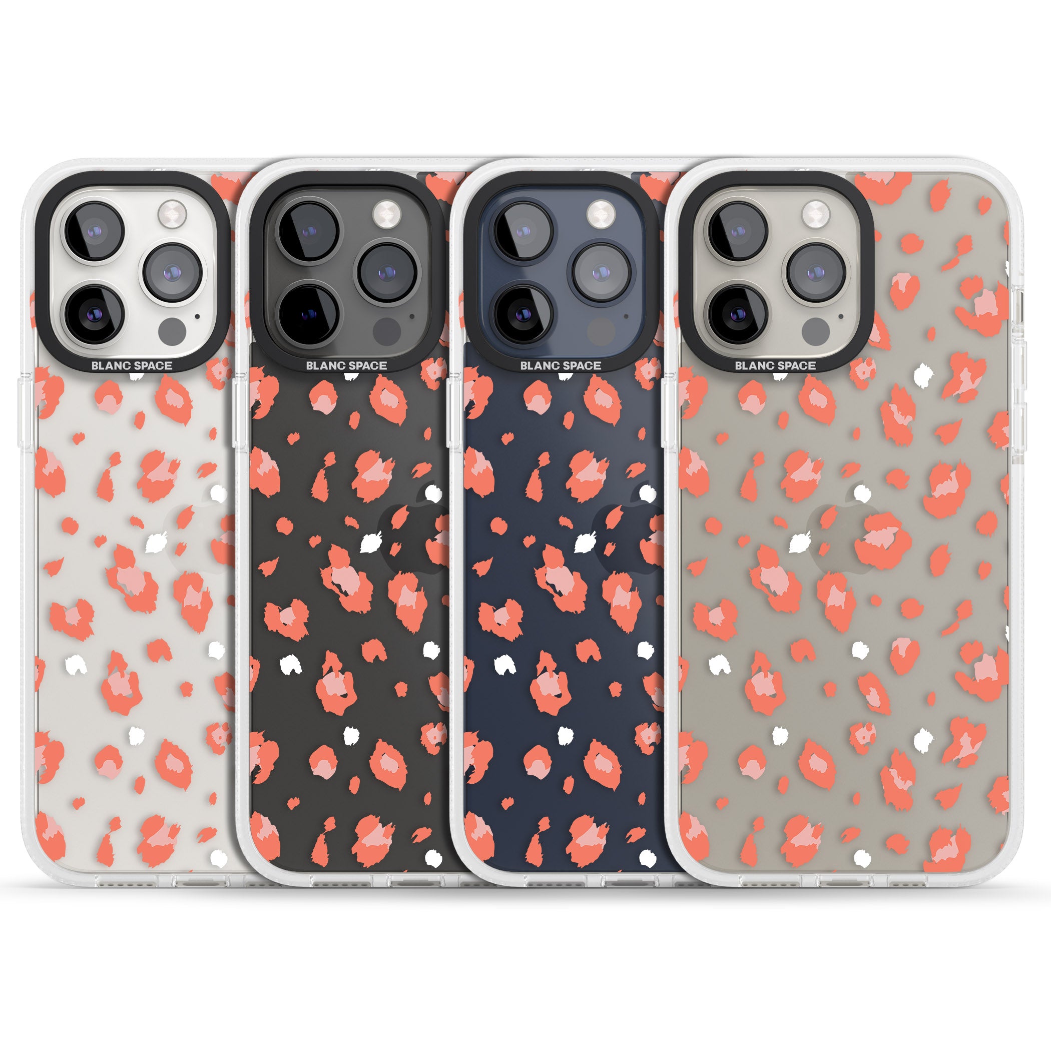Two Colour Jaguar Transparent Animal Print iPhone 15 Pro Max / 15 Pro / 14 Pro Max / 14 Pro / 13 Pro Clear Case Impact Air - Blanc Space
