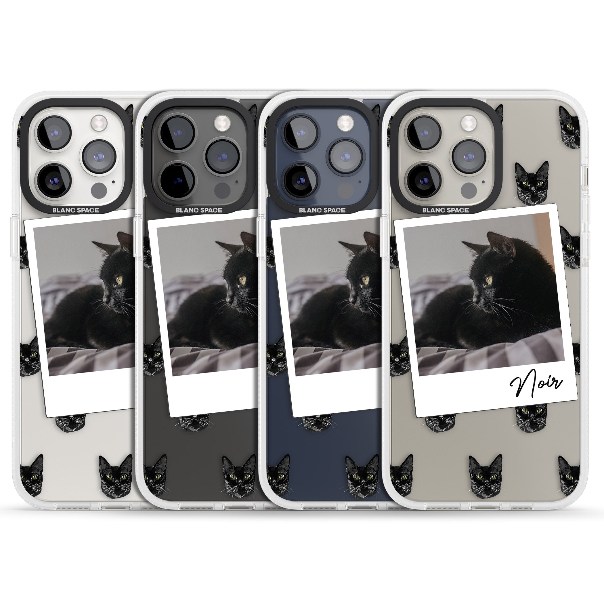 Personalised Bombay Cat Photo iPhone 15 Pro Max / 15 Pro / 14 Pro Max / 14 Pro / 13 Pro Clear Case Impact Air - Blanc Space