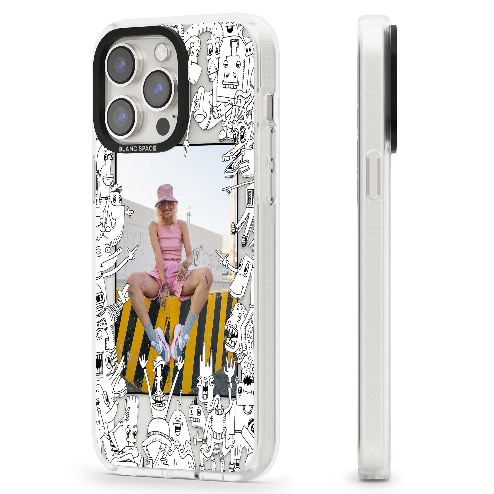 Personalised Look At This Photo Case iPhone 15 Pro Max / 15 Pro / 14 Pro Max / 14 Pro / 13 Pro Clear Case Impact Air - Blanc Space