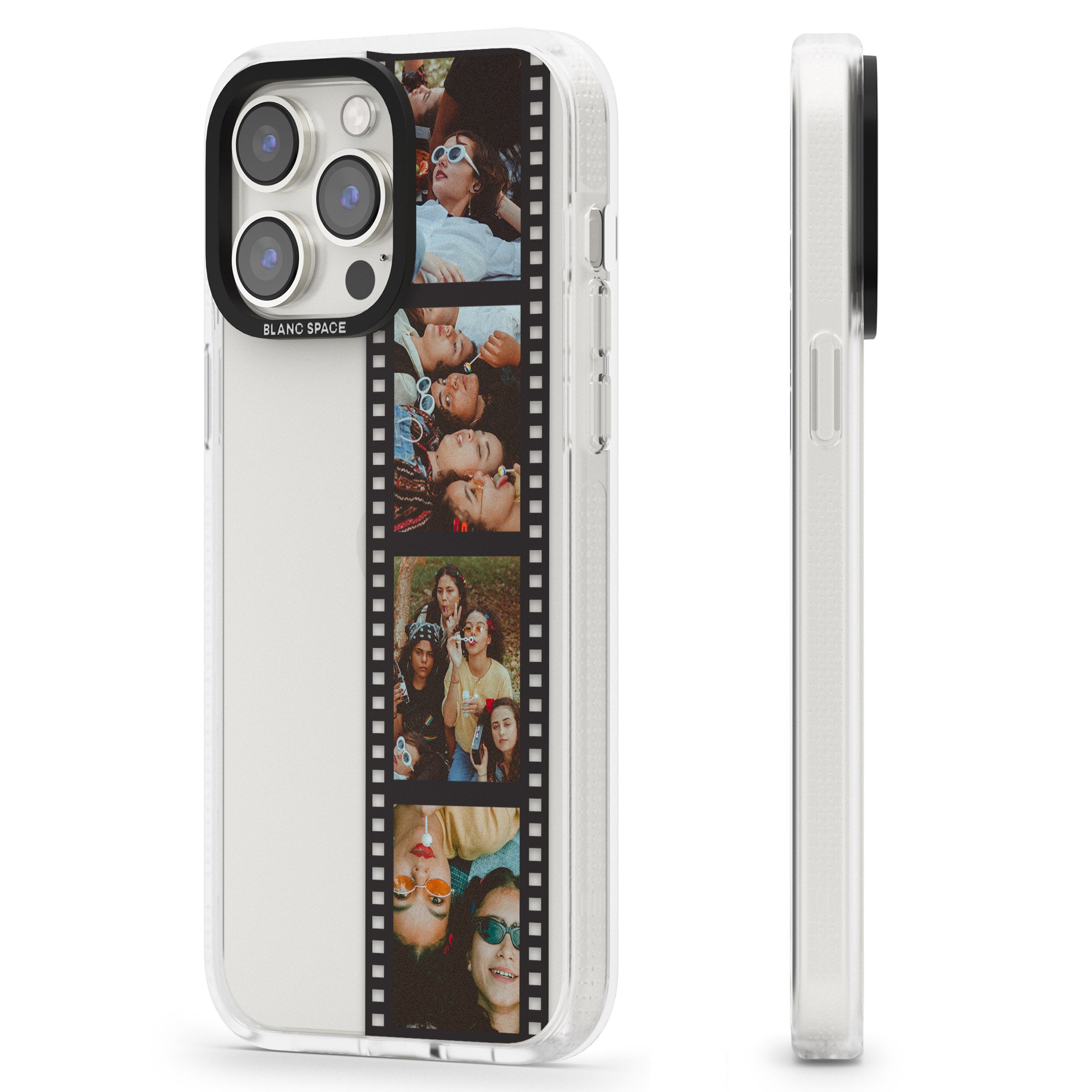 Personalised Instant Camera Photo Phone Case iPhone 15 Pro Max / 15 Pro / 14 Pro Max / 14 Pro / 13 Pro Clear Case Impact Air - Blanc Space