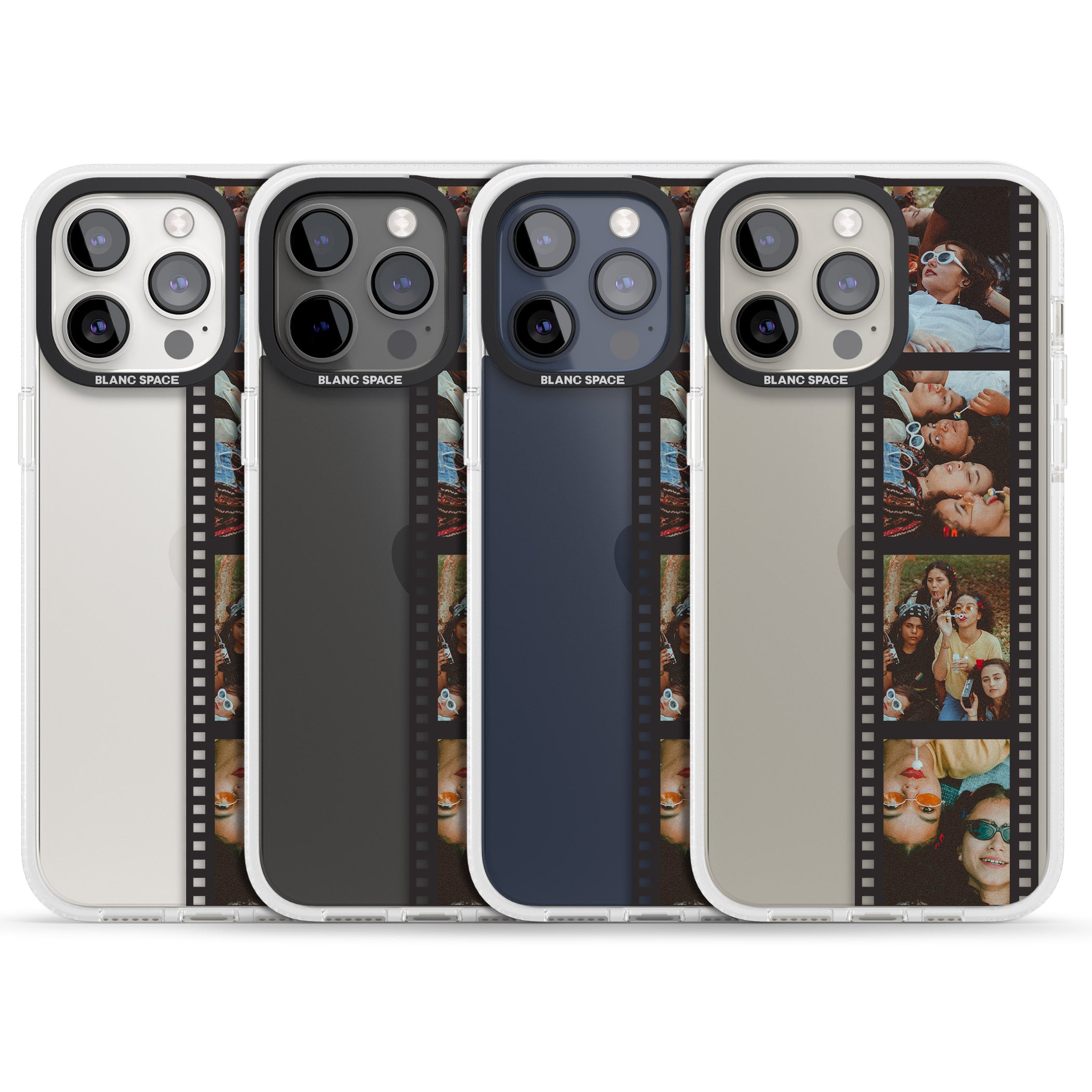 Personalised Instant Camera Photo Phone Case iPhone 15 Pro Max / 15 Pro / 14 Pro Max / 14 Pro / 13 Pro Clear Case Impact Air - Blanc Space