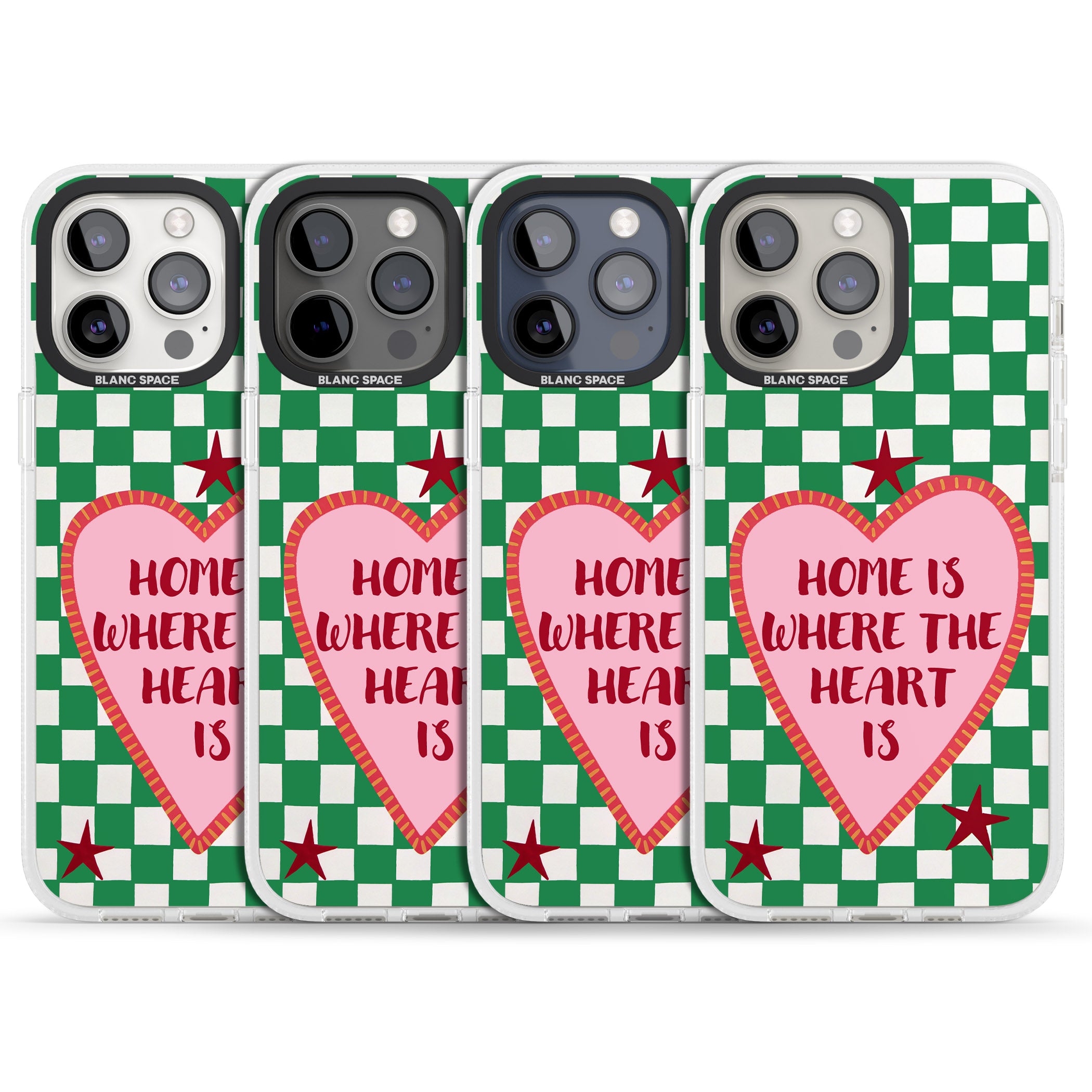 Home Is Where The Heart Is iPhone 15 Pro Max / 15 Pro / 14 Pro Max / 14 Pro / 13 Pro Clear Case Impact Air - Blanc Space