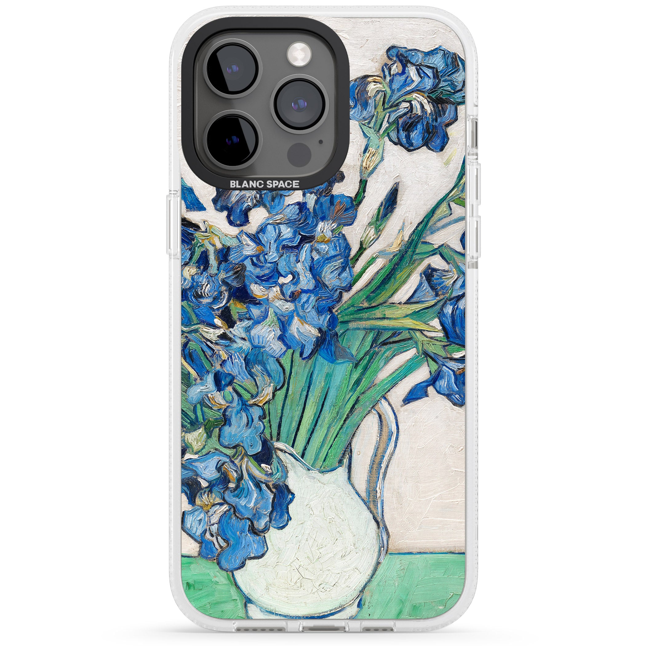 Irises by Vincent Van Gogh iPhone 15 Pro Max / 15 Pro / 14 Pro Max / 14 Pro / 13 Pro Clear Case Impact Air - Blanc Space
