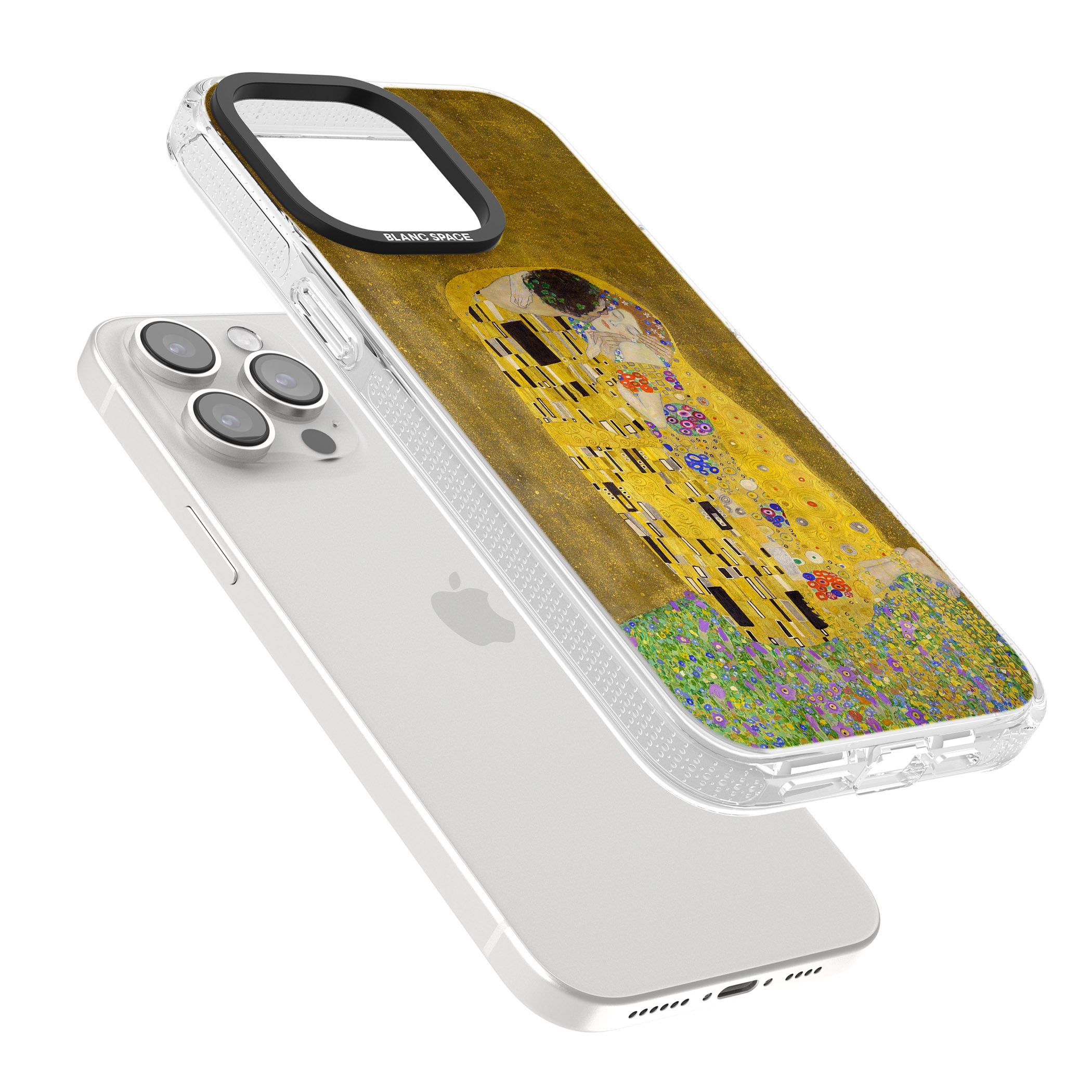 The Kiss iPhone 15 Pro Max / 15 Pro / 14 Pro Max / 14 Pro / 13 Pro Clear Case Impact Air - Blanc Space