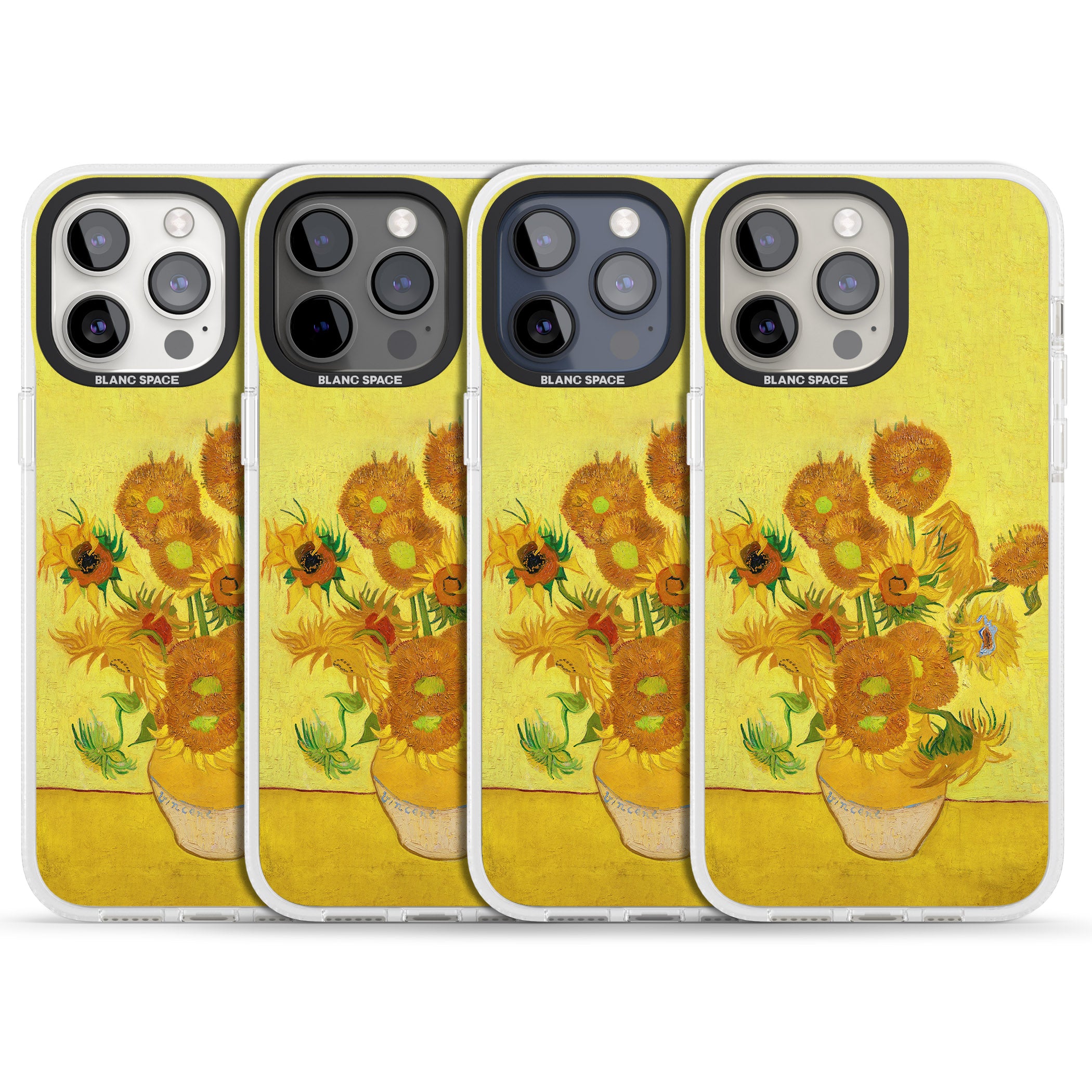 Sunflowers iPhone 15 Pro Max / 15 Pro / 14 Pro Max / 14 Pro / 13 Pro Clear Case Impact Air - Blanc Space