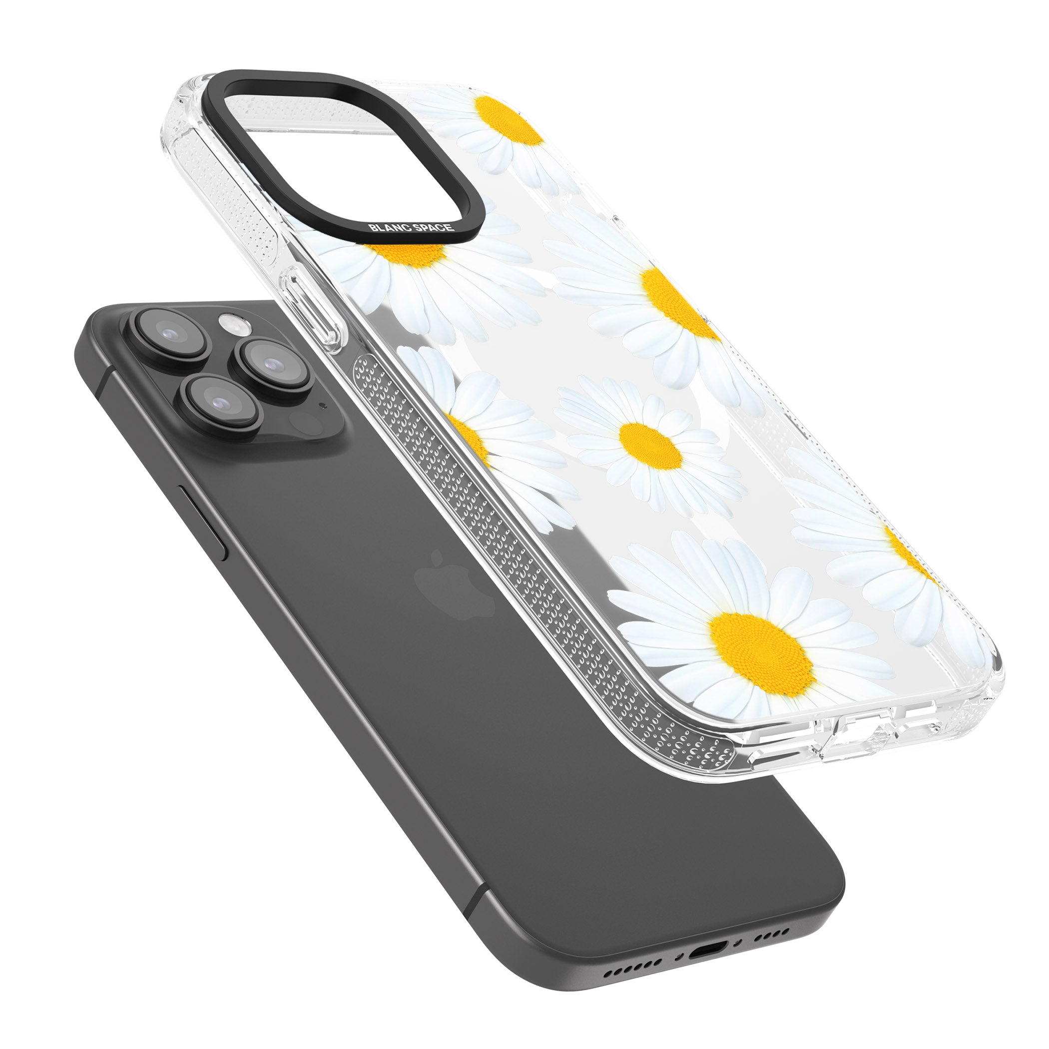 Summer Daisy iPhone 15 Pro Max / 15 Pro / 14 Pro Max / 14 Pro / 13 Pro Clear Case Impact Air - Blanc Space