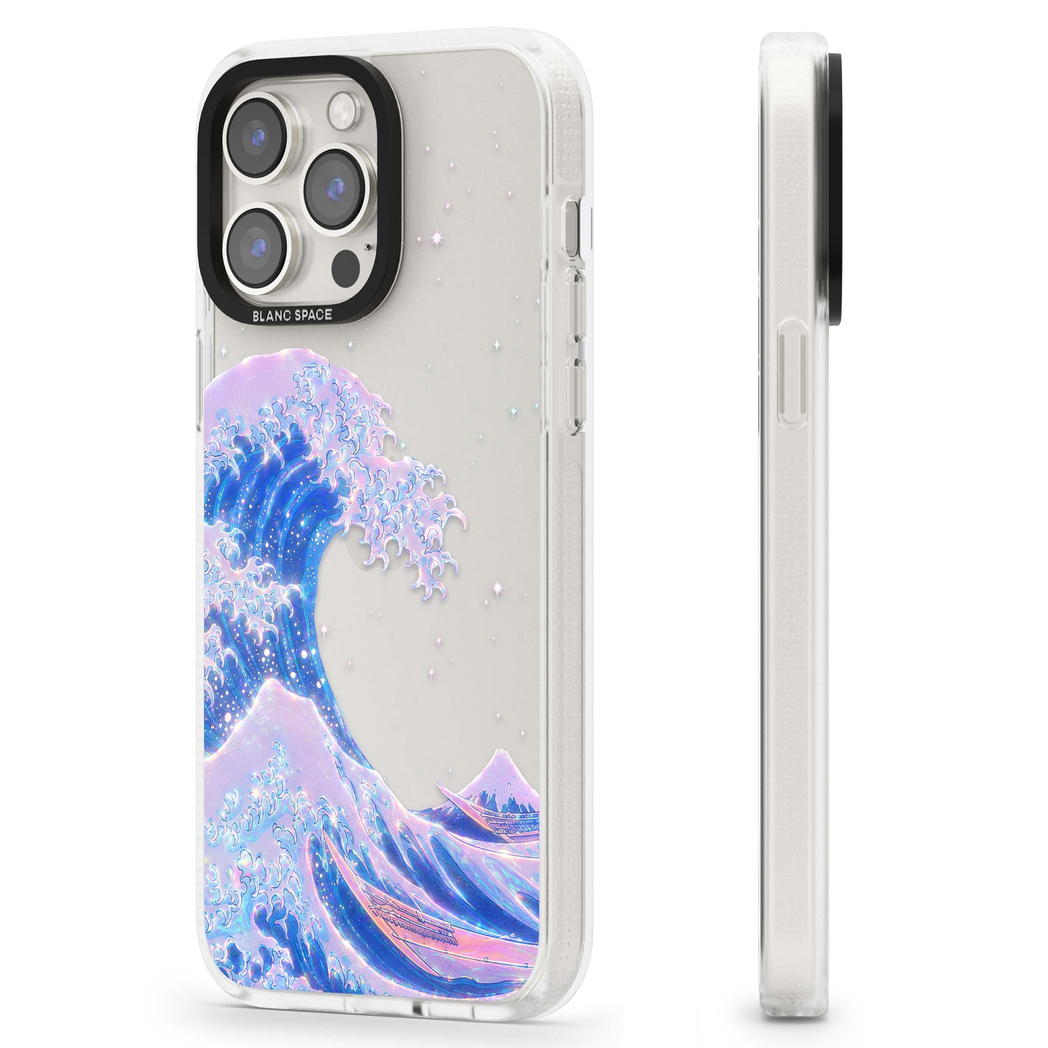 The Great Wave In Opal japanese iPhone case | Clear Case Impact Air case for iPhone 15 Pro, iPhone 15 Pro Max