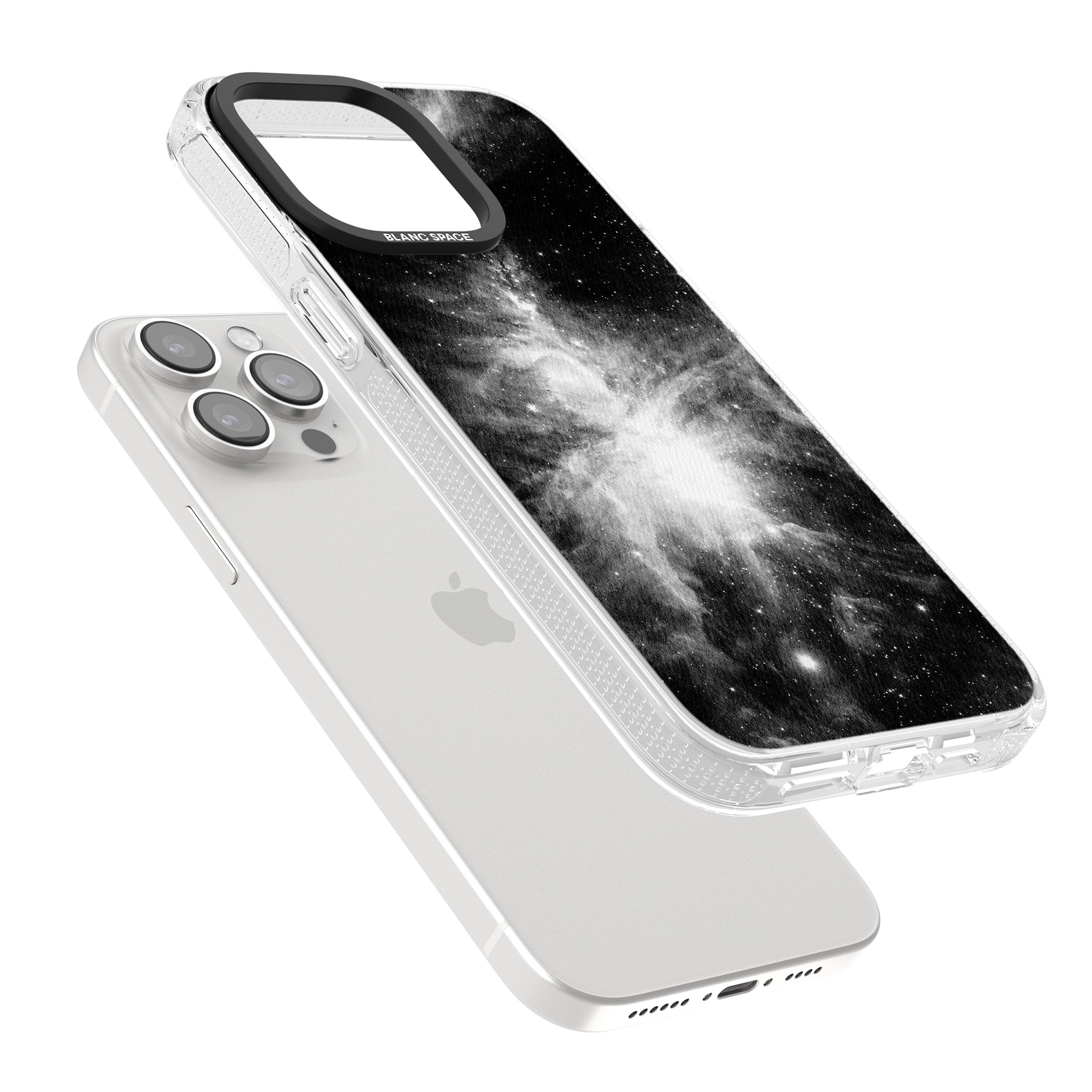 Galaxy Stripe iPhone 15 Pro Max / 15 Pro / 14 Pro Max / 14 Pro / 13 Pro Clear Case Impact Air - Blanc Space