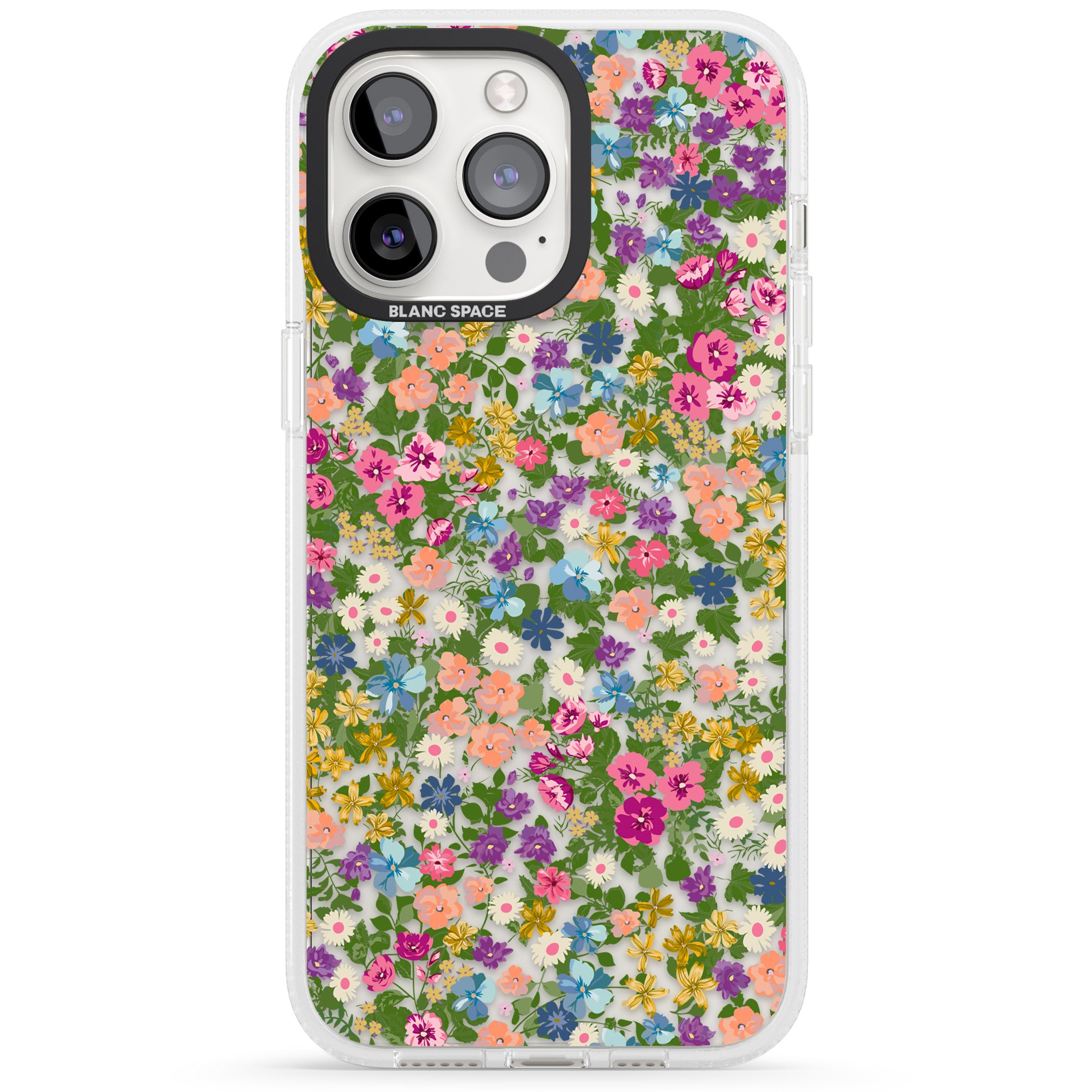 Tuscan Meadow iPhone 15 Pro Max / 15 Pro / 14 Pro Max / 14 Pro / 13 Pro Clear Case Impact Air - Blanc Space
