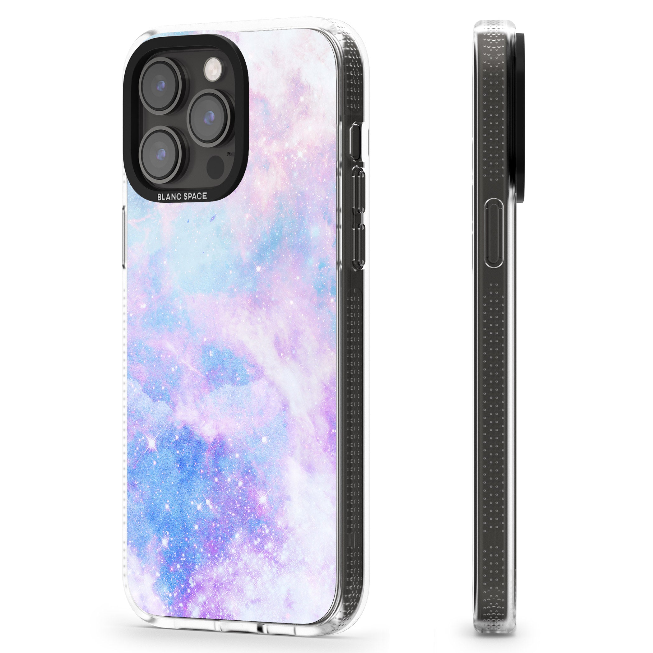 Light Blue Galaxy Pattern Design iPhone 15 Pro Max / 15 Pro / 14 Pro Max / 14 Pro / 13 Pro Clear Case Impact Air - Blanc Space