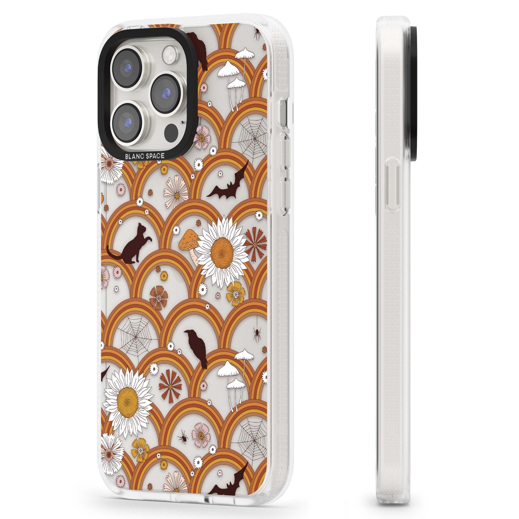 Halloween Rainbows iPhone 15 Pro Max / 15 Pro / 14 Pro Max / 14 Pro / 13 Pro Clear Case Impact Air - Blanc Space