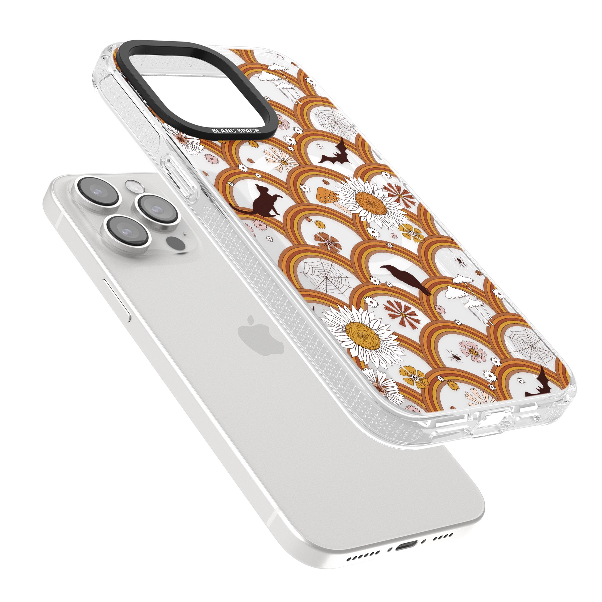Halloween Rainbows iPhone 15 Pro Max / 15 Pro / 14 Pro Max / 14 Pro / 13 Pro Clear Case Impact Air - Blanc Space