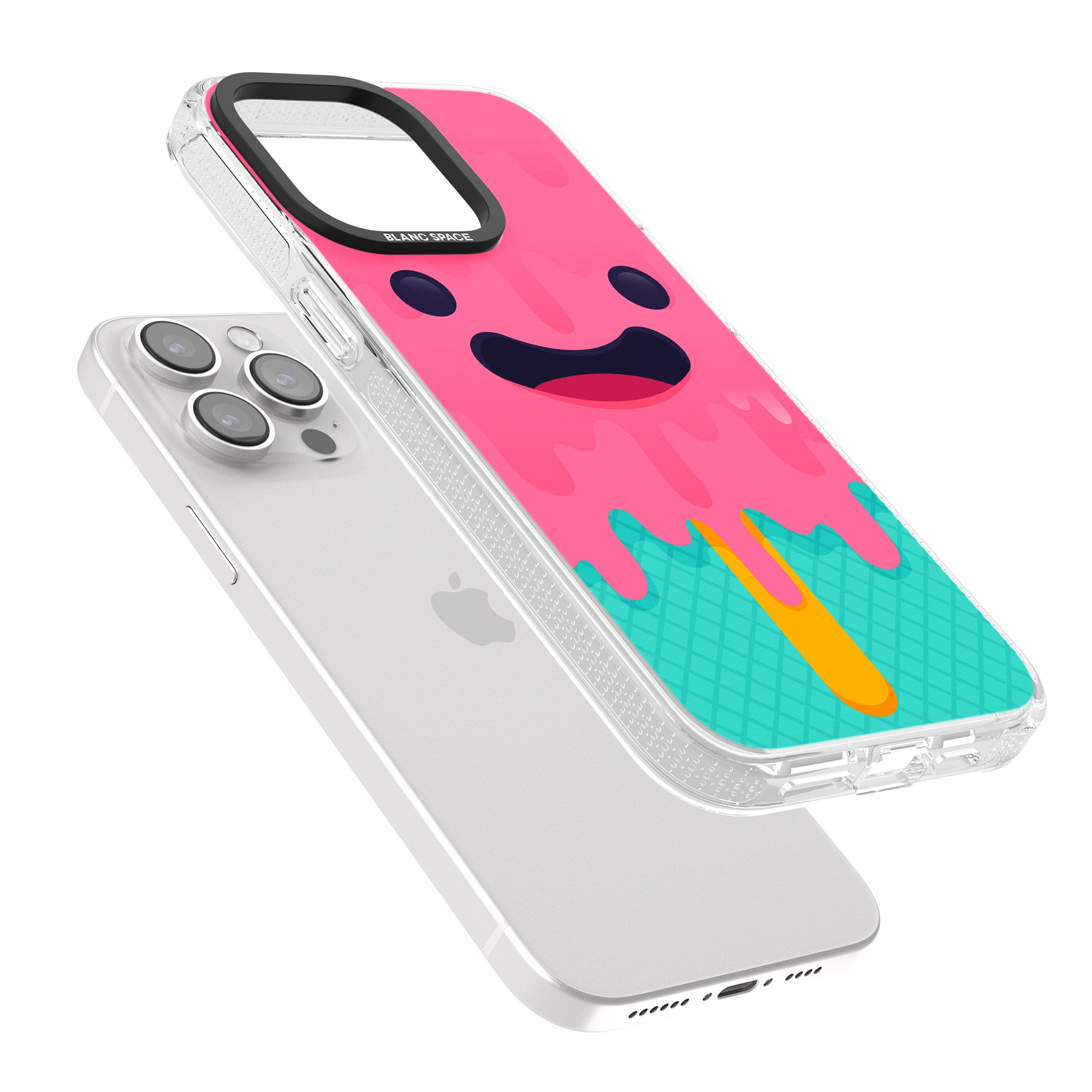 Ice Lolly iPhone 15 Pro Max / 15 Pro / 14 Pro Max / 14 Pro / 13 Pro Clear Case Impact Air - Blanc Space