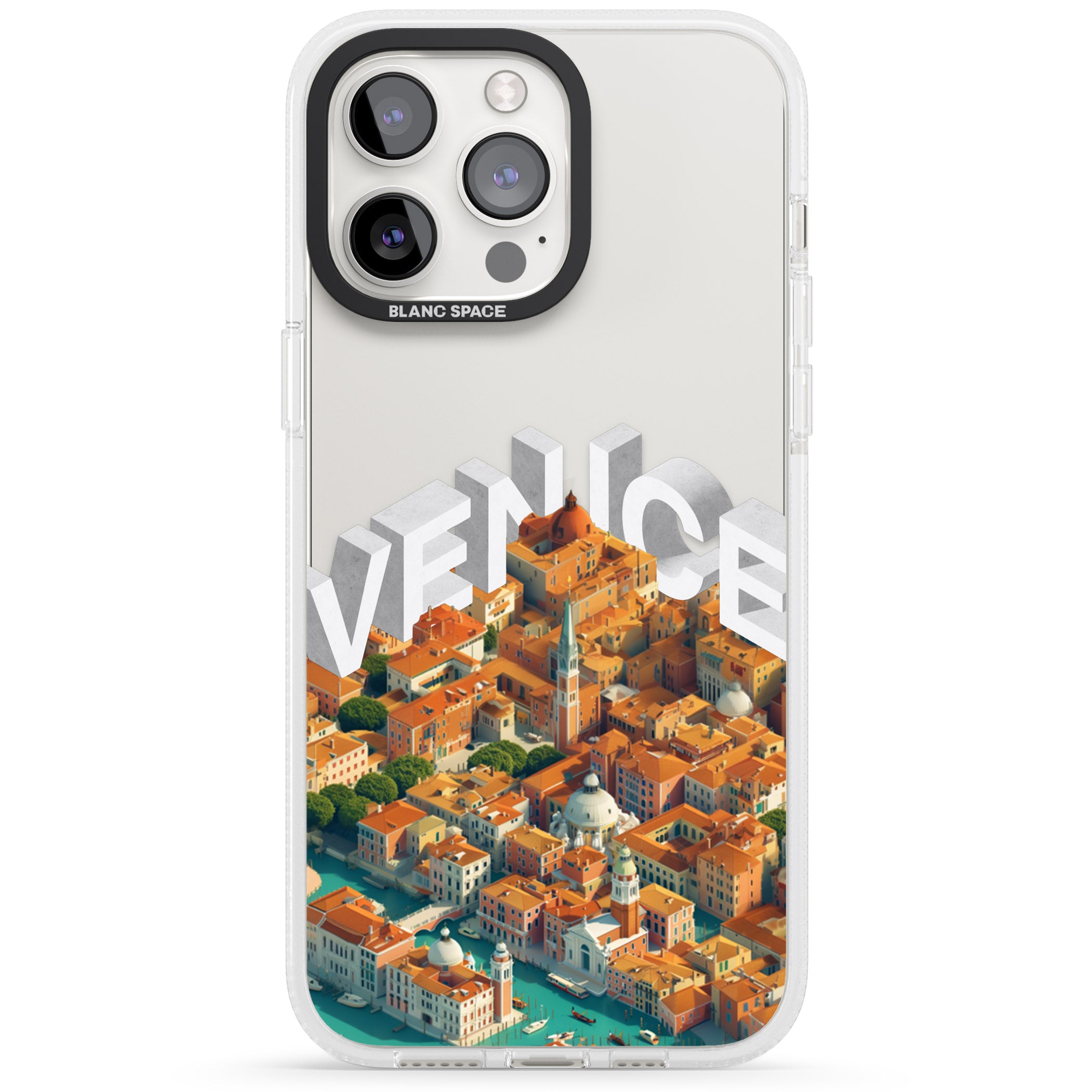 Venice iPhone 15 Pro Max / 15 Pro / 14 Pro Max / 14 Pro / 13 Pro Clear Case Impact Air - Blanc Space