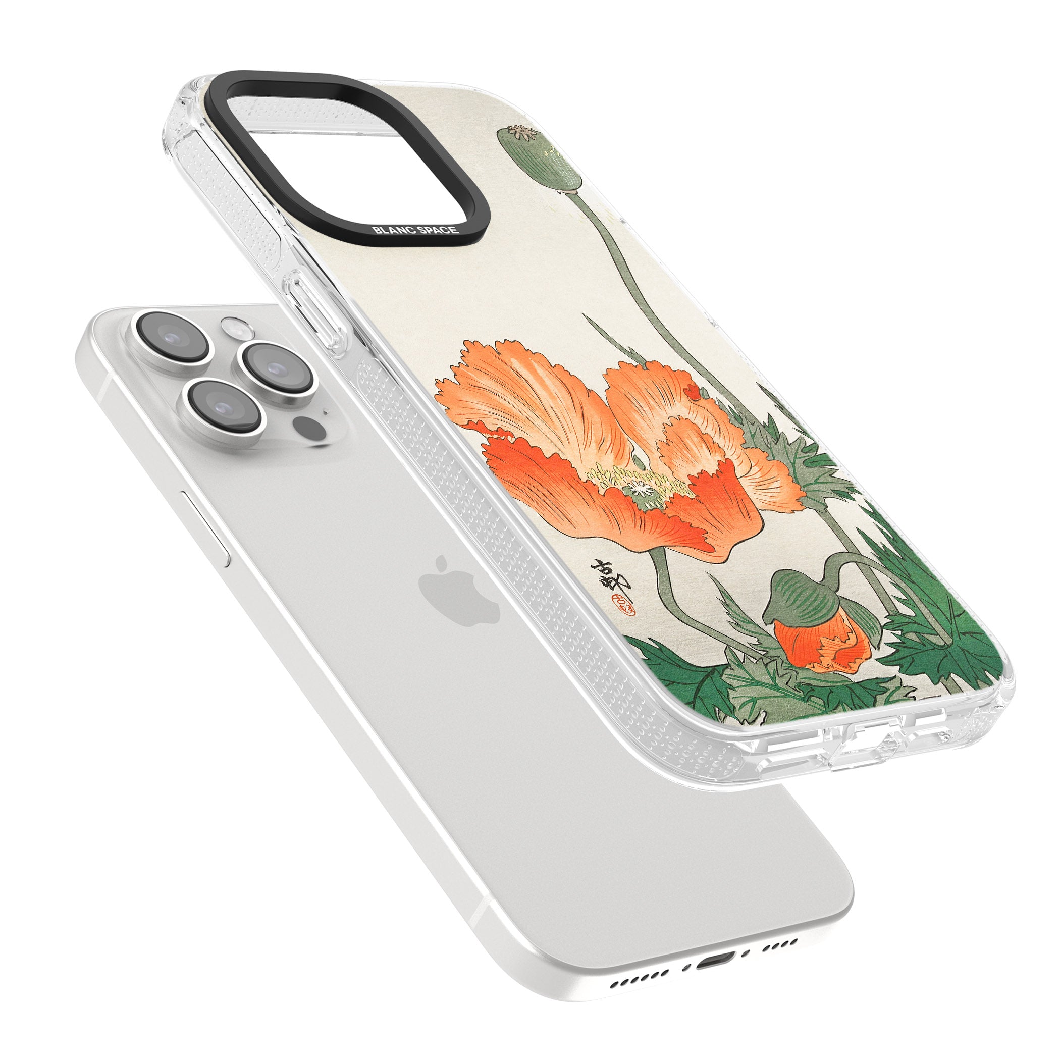 Birds and Plants by Ohara Koson iPhone 15 Pro Max / 15 Pro / 14 Pro Max / 14 Pro / 13 Pro Clear Case Impact Air - Blanc Space