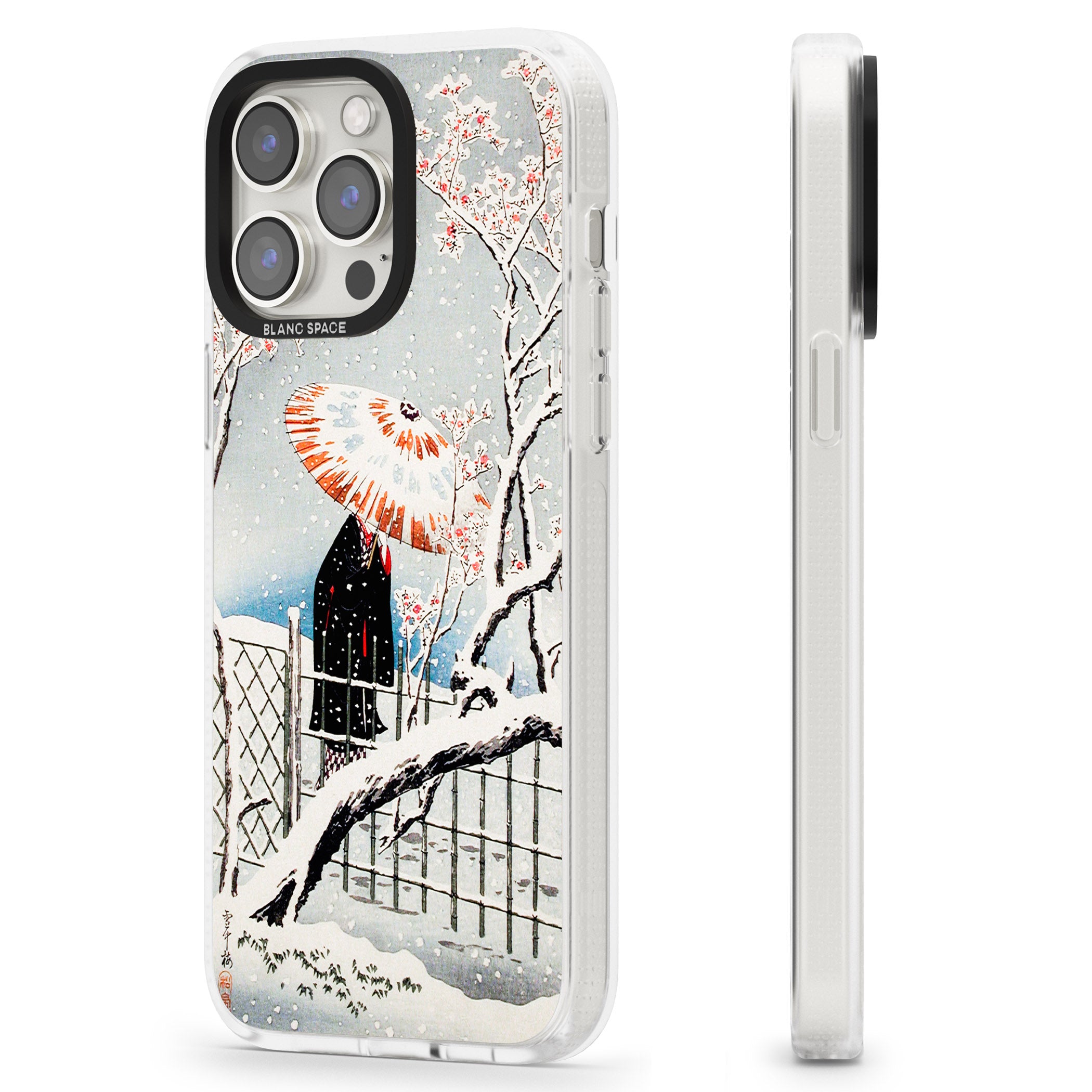 Plum Tree in Snow by Hiroaki Takahashi iPhone 15 Pro Max / 15 Pro / 14 Pro Max / 14 Pro / 13 Pro Clear Case Impact Air - Blanc Space