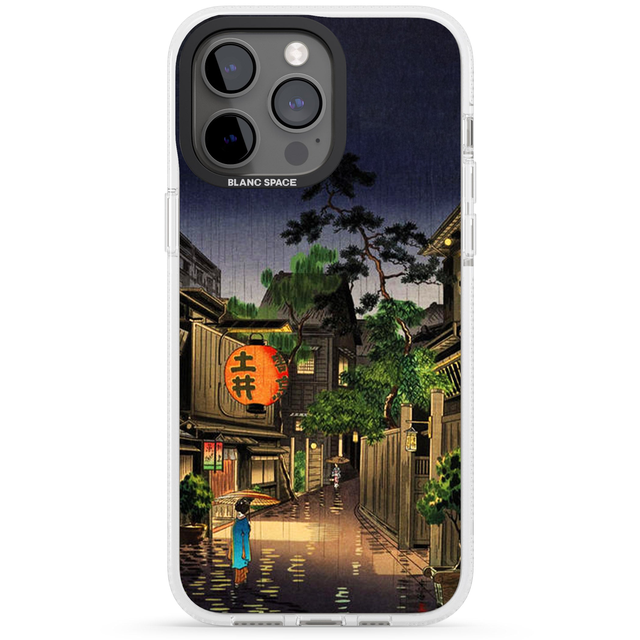 Evening in Ushigome iPhone 15 Pro Max / 15 Pro / 14 Pro Max / 14 Pro / 13 Pro Clear Case Impact Air - Blanc Space