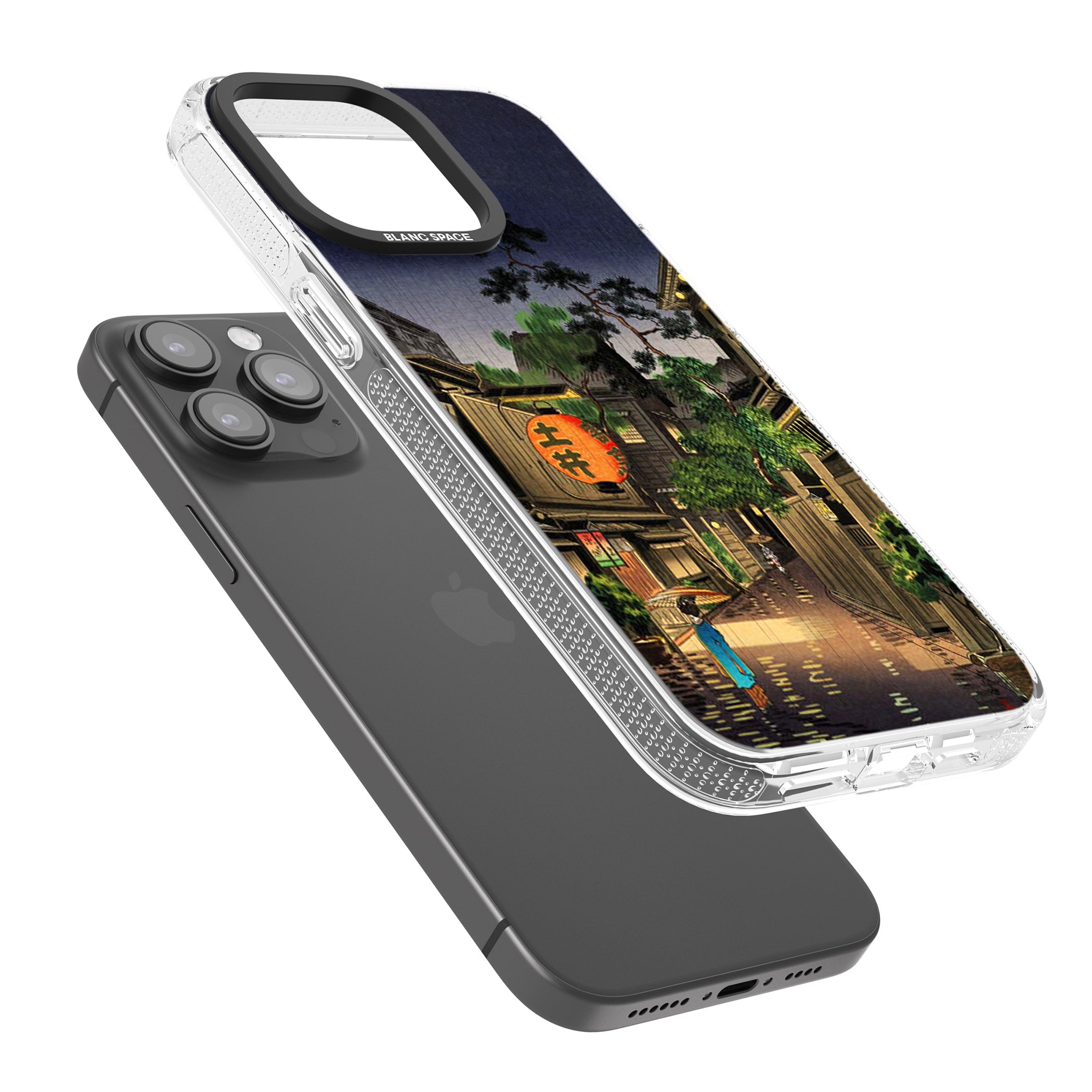 Evening in Ushigome iPhone 15 Pro Max / 15 Pro / 14 Pro Max / 14 Pro / 13 Pro Clear Case Impact Air - Blanc Space