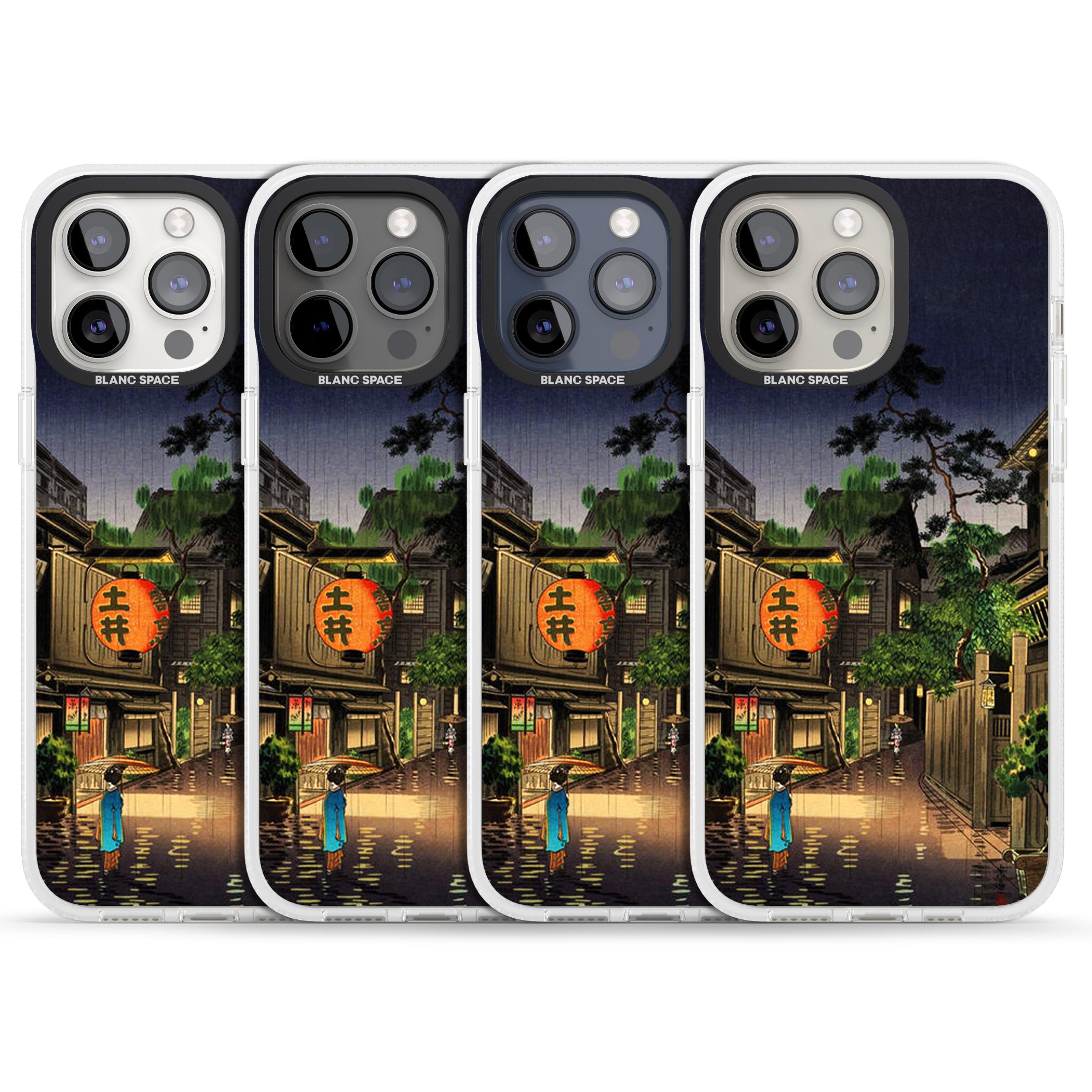 Evening in Ushigome iPhone 15 Pro Max / 15 Pro / 14 Pro Max / 14 Pro / 13 Pro Clear Case Impact Air - Blanc Space