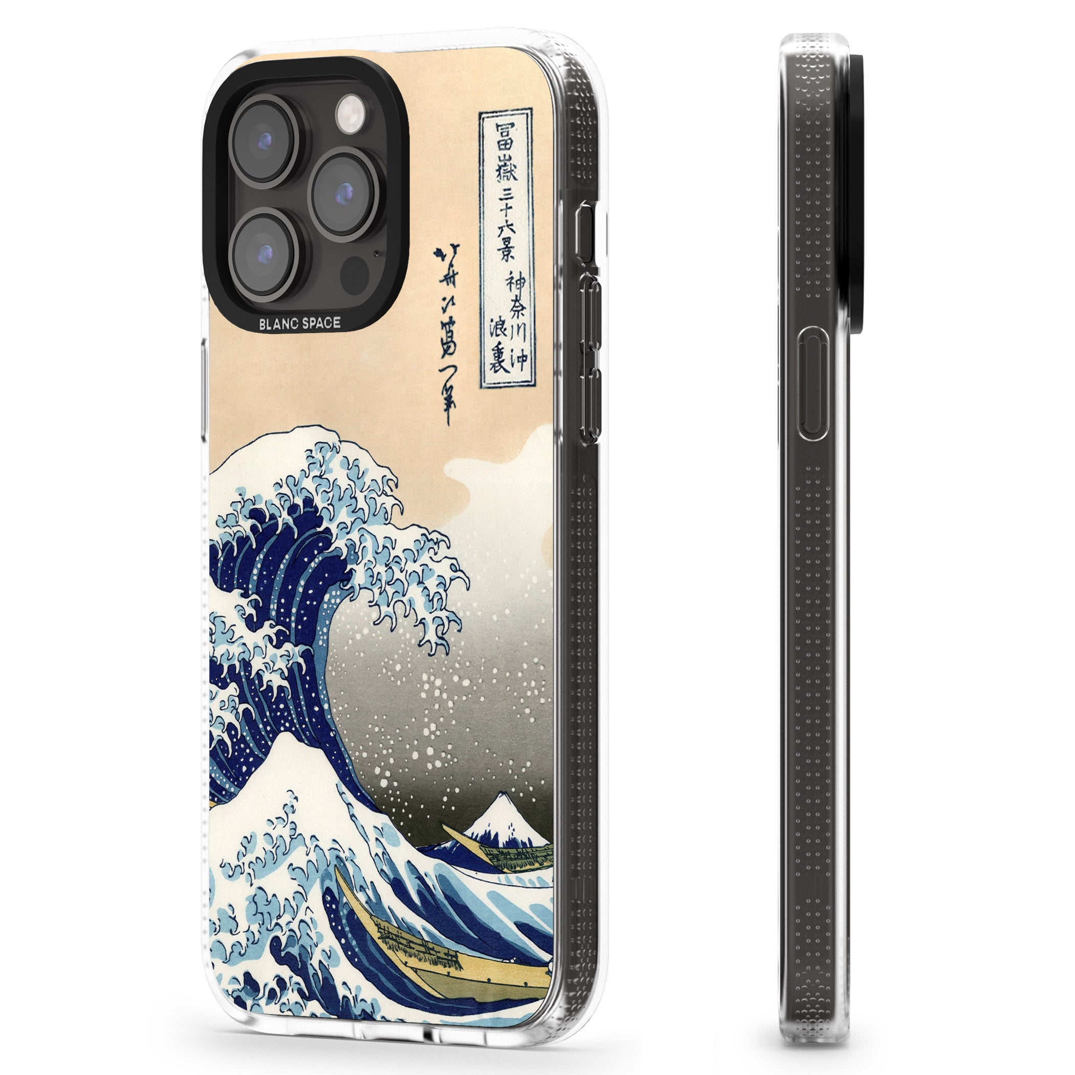 Great Wave iPhone 15 Pro Max / 15 Pro / 14 Pro Max / 14 Pro / 13 Pro Clear Case Impact Air - Blanc Space