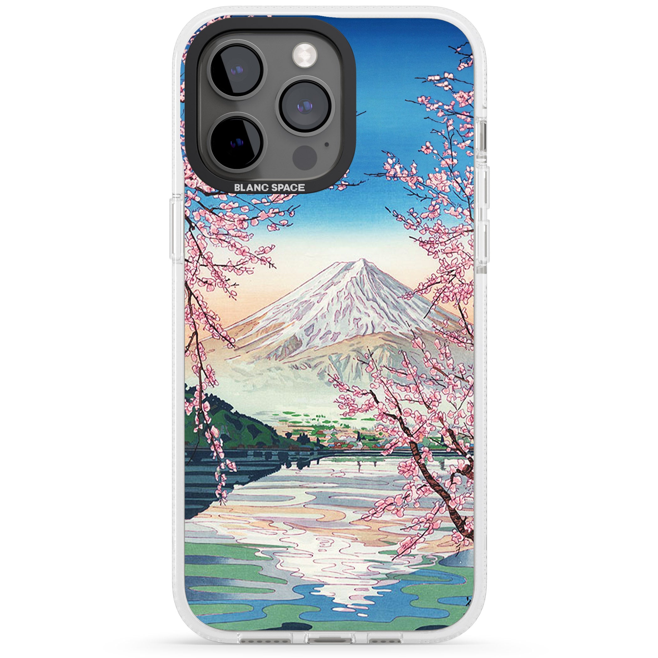 Mt. Fuji from Lake Kawaguchi iPhone 15 Pro Max / 15 Pro / 14 Pro Max / 14 Pro / 13 Pro Clear Case Impact Air - Blanc Space
