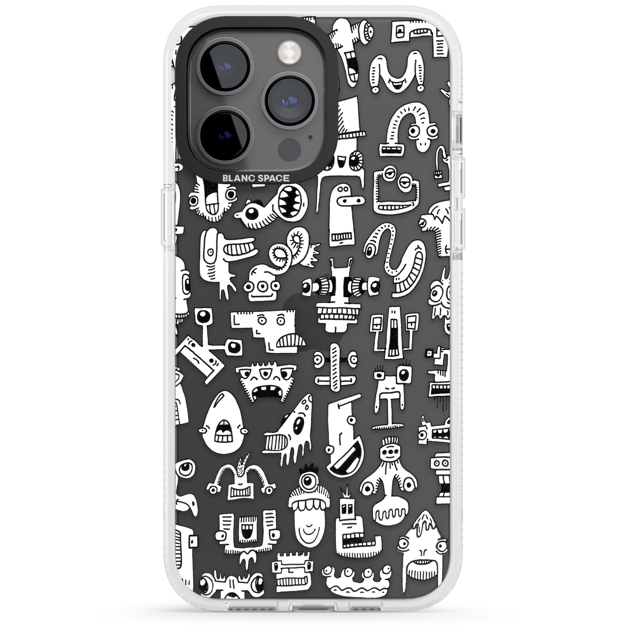 Weird Friends iPhone 15 Pro Max / 15 Pro / 14 Pro Max / 14 Pro / 13 Pro Clear Case Impact Air - Blanc Space