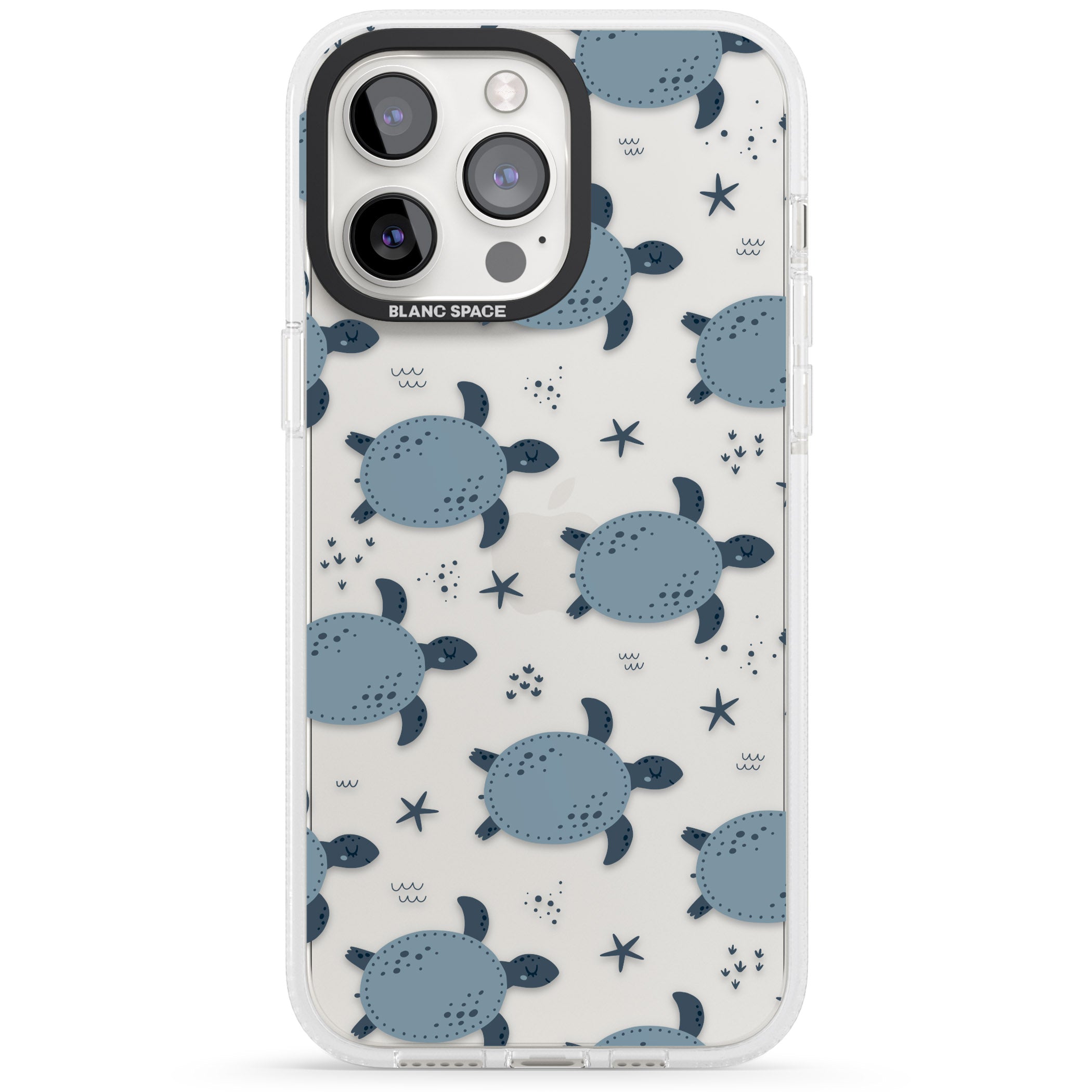 Under The Sea Patterns Sea Turtles (Clear) iPhone 15 Pro Max / 15 Pro / 14 Pro Max / 14 Pro / 13 Pro Clear Case Impact Air - Blanc Space