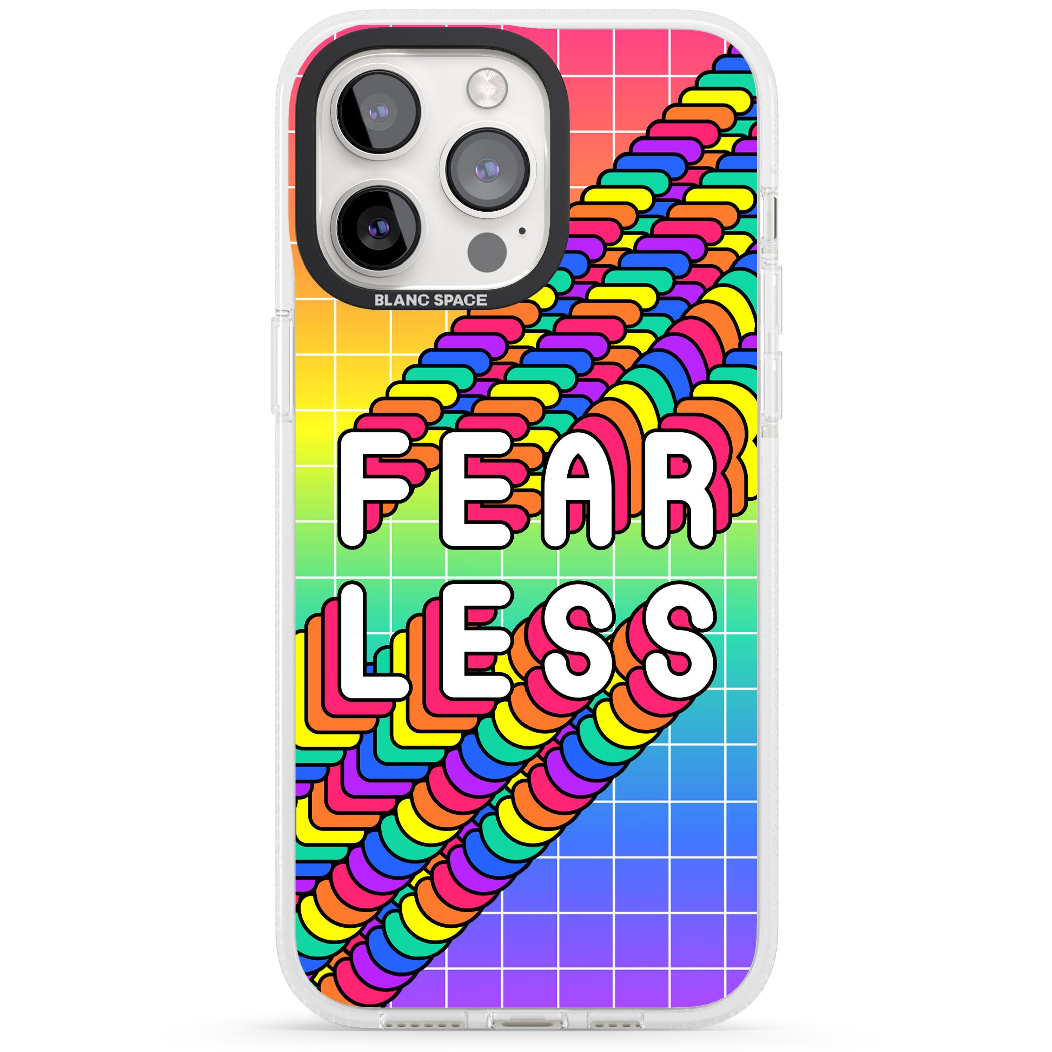Fearless iPhone 15 Pro Max / 15 Pro / 14 Pro Max / 14 Pro / 13 Pro Clear Case Impact Air - Blanc Space