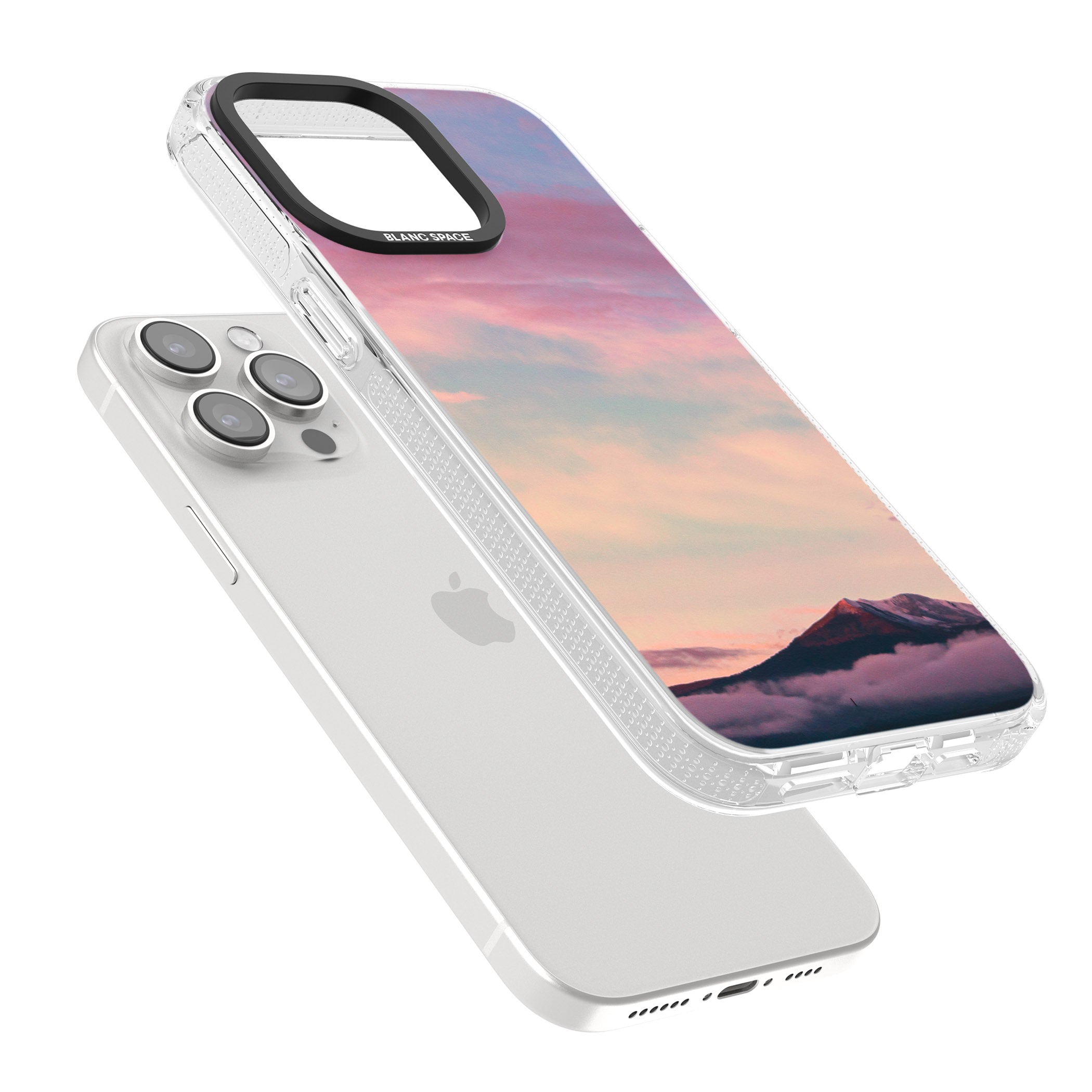 Cloudy Sunset Photograph iPhone 15 Pro Max / 15 Pro / 14 Pro Max / 14 Pro / 13 Pro Clear Case Impact Air - Blanc Space