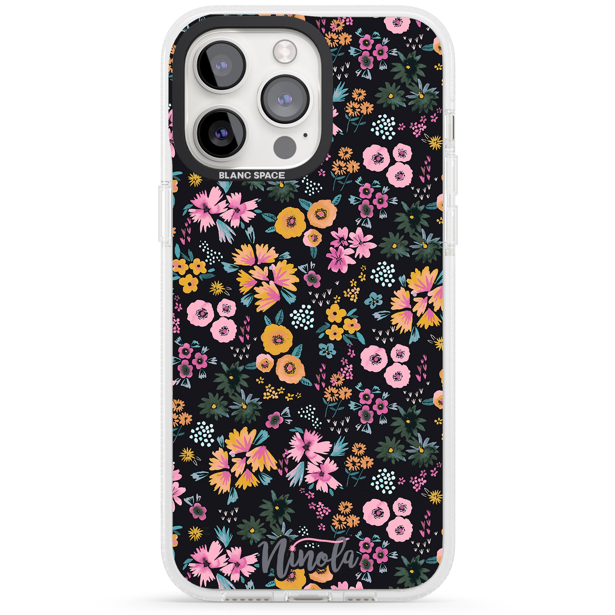Little Flowers iPhone 15 Pro Max / 15 Pro / 14 Pro Max / 14 Pro / 13 Pro Clear Case Impact Air - Blanc Space