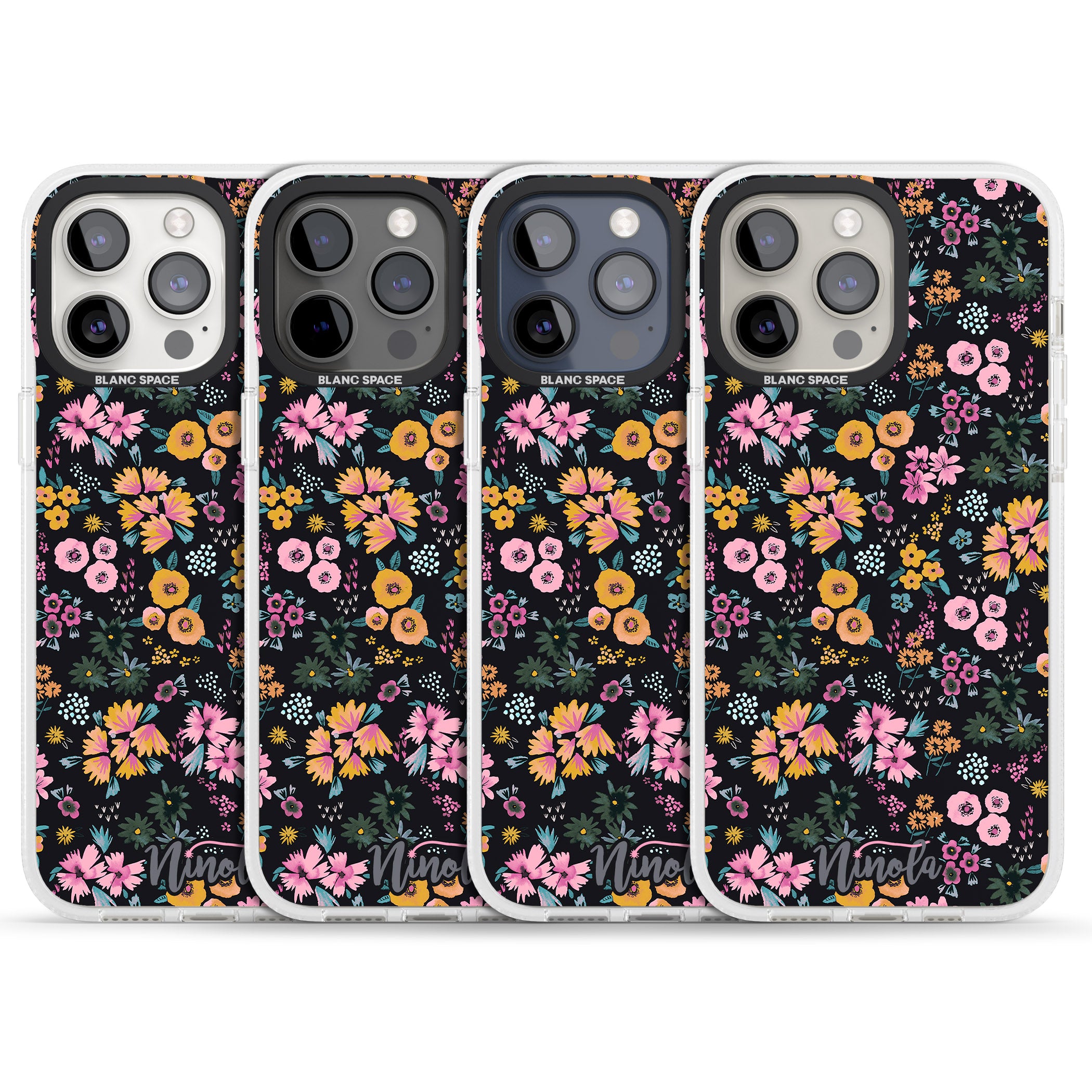 Little Flowers iPhone 15 Pro Max / 15 Pro / 14 Pro Max / 14 Pro / 13 Pro Clear Case Impact Air - Blanc Space