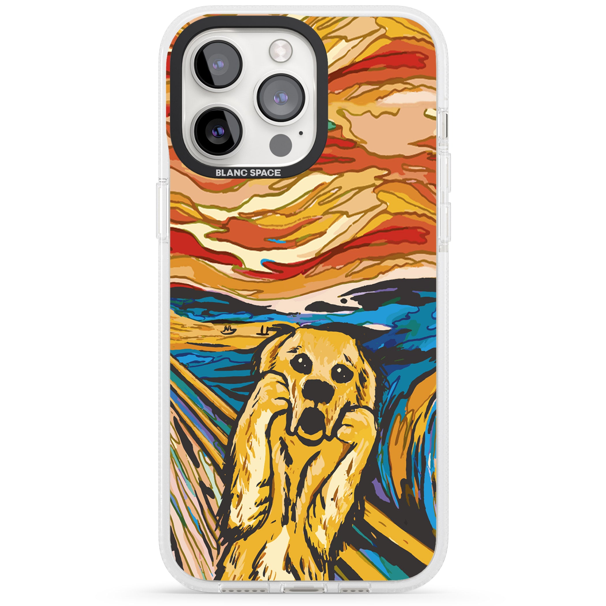 The Bark iPhone 15 Pro Max / 15 Pro / 14 Pro Max / 14 Pro / 13 Pro Clear Case Impact Air - Blanc Space