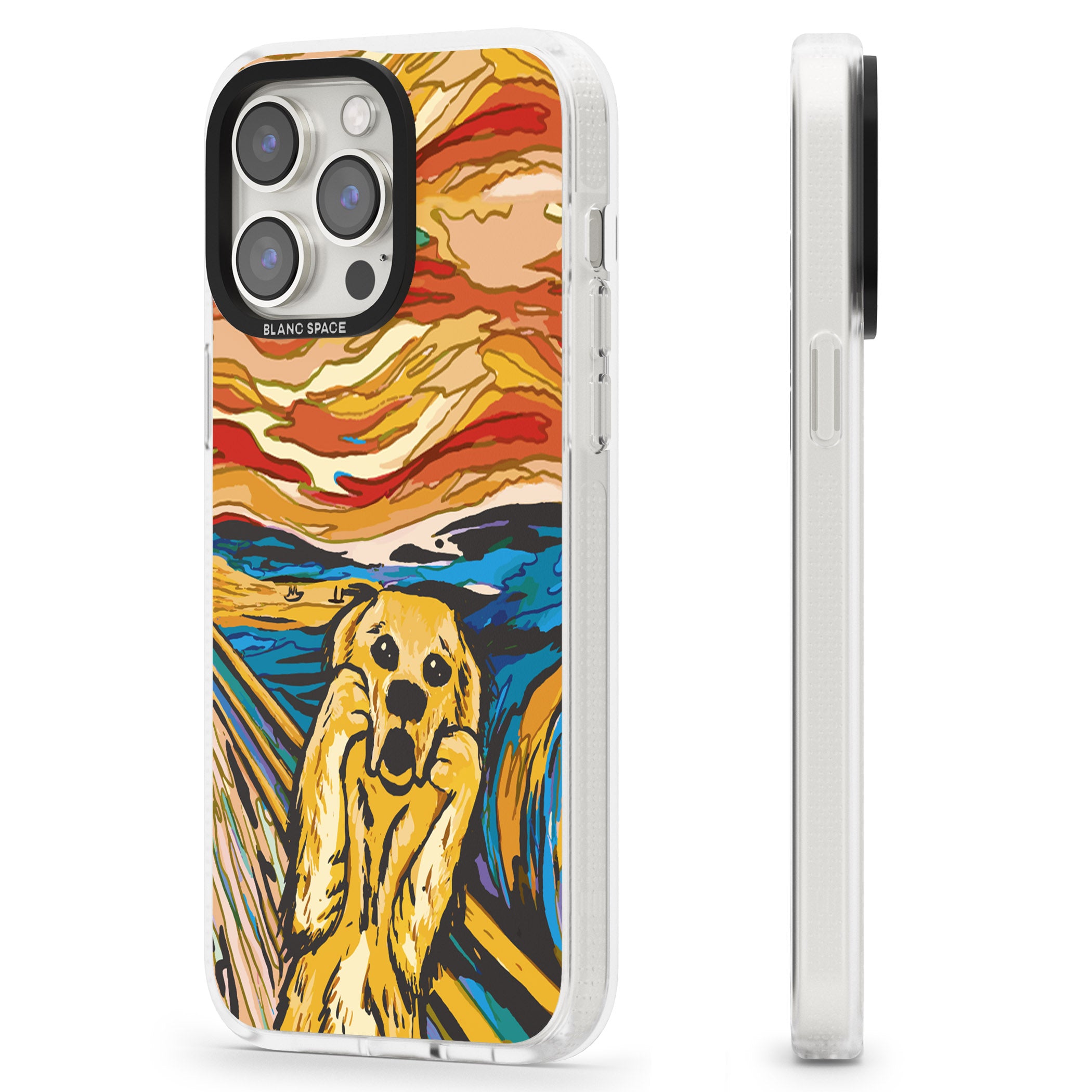 The Bark iPhone 15 Pro Max / 15 Pro / 14 Pro Max / 14 Pro / 13 Pro Clear Case Impact Air - Blanc Space