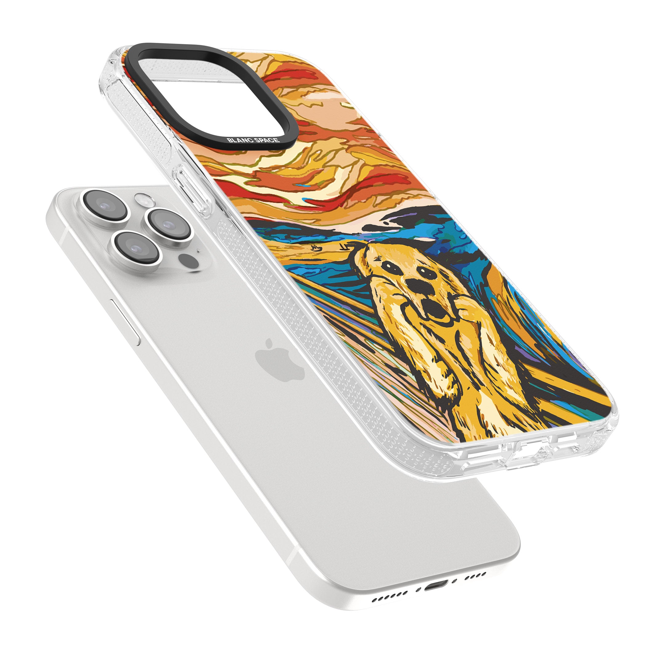 The Bark iPhone 15 Pro Max / 15 Pro / 14 Pro Max / 14 Pro / 13 Pro Clear Case Impact Air - Blanc Space