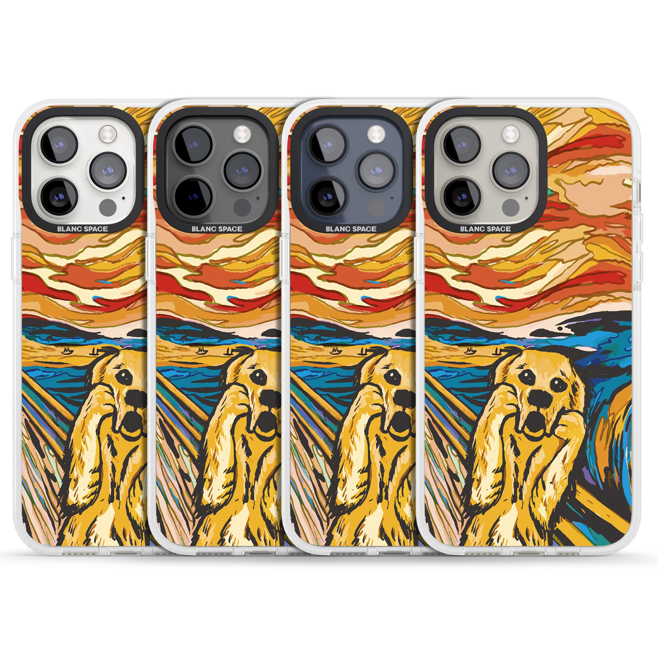 The Bark iPhone 15 Pro Max / 15 Pro / 14 Pro Max / 14 Pro / 13 Pro Clear Case Impact Air - Blanc Space